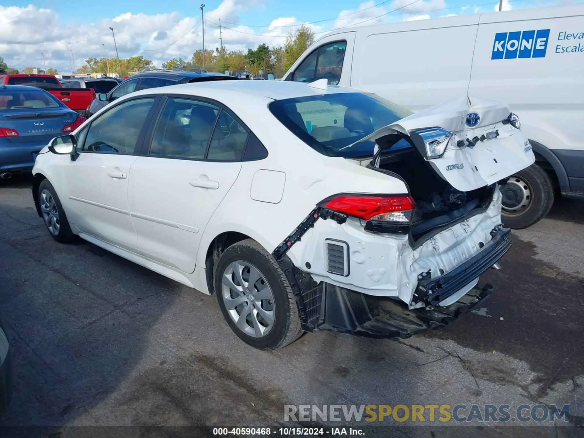 3 fotografías del automóvil dañado JTDBCMFEXP3017214 TOYOTA COROLLA 2023