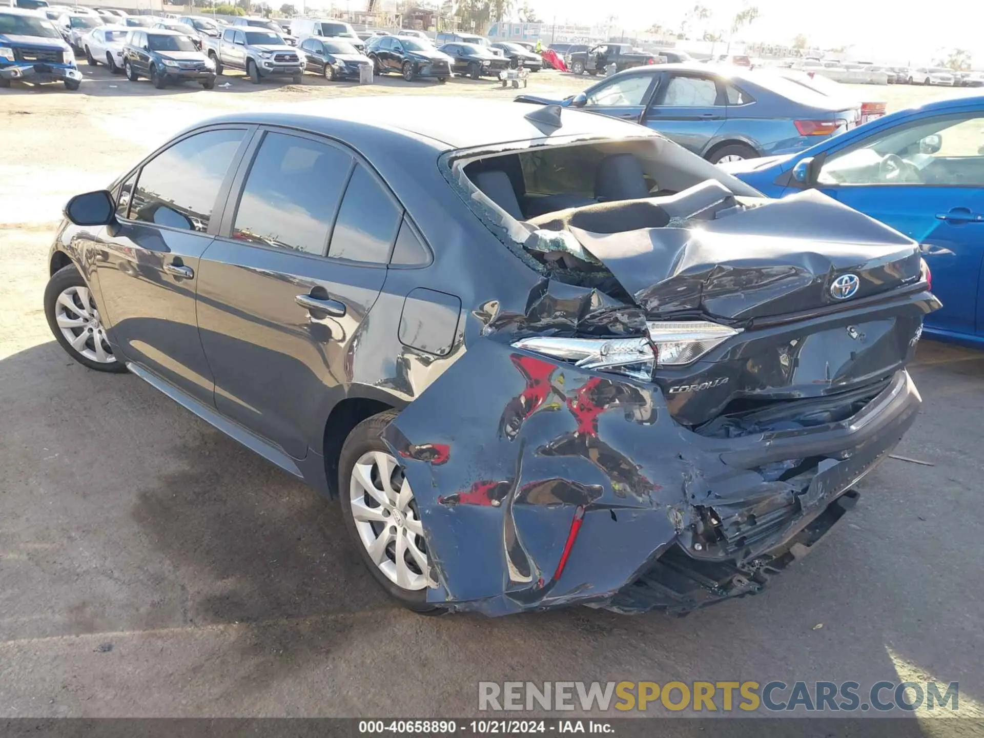 3 fotografías del automóvil dañado JTDBCMFEXP3020145 TOYOTA COROLLA 2023