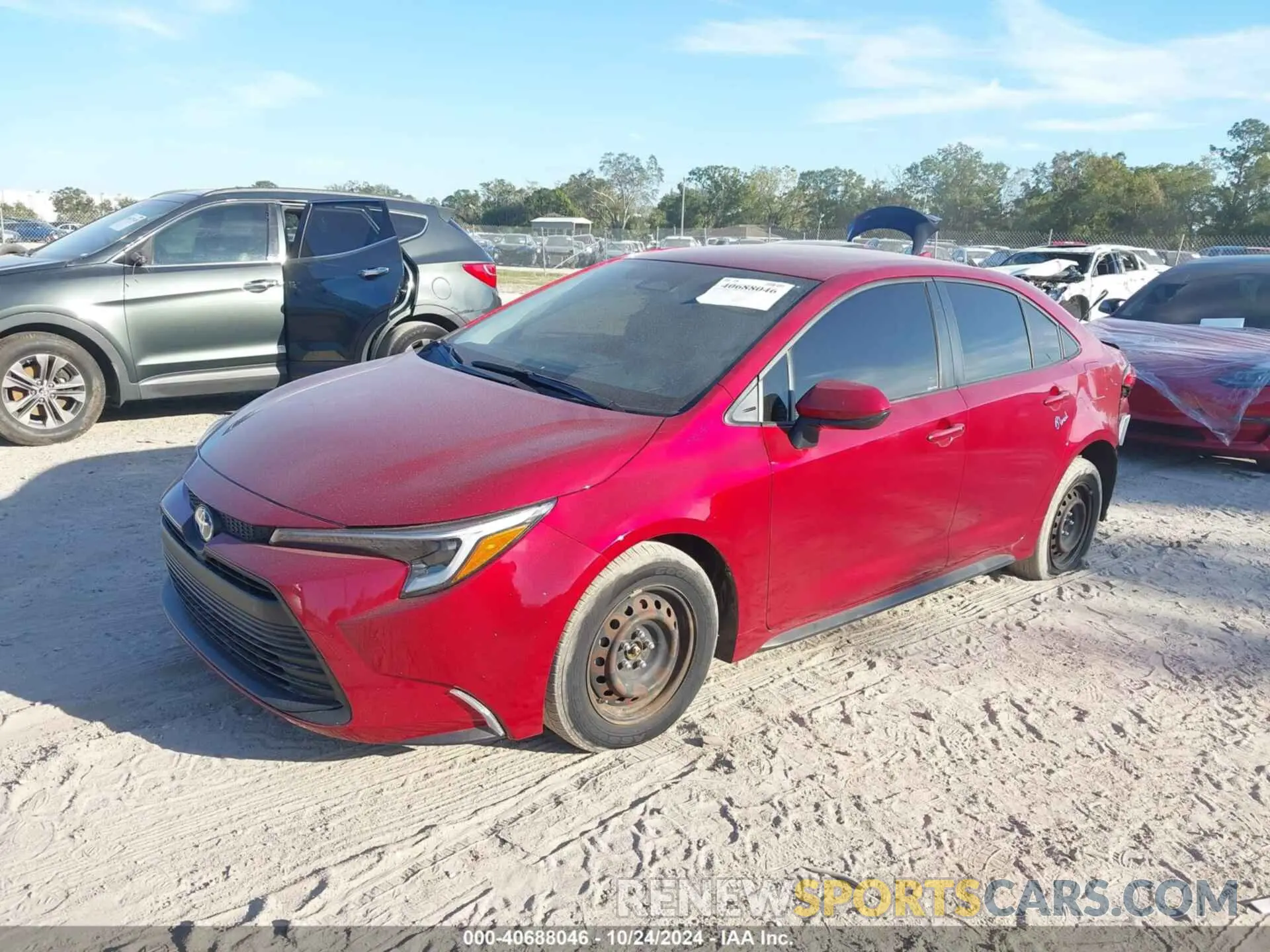 2 fotografías del automóvil dañado JTDBCMFEXPJ011067 TOYOTA COROLLA 2023