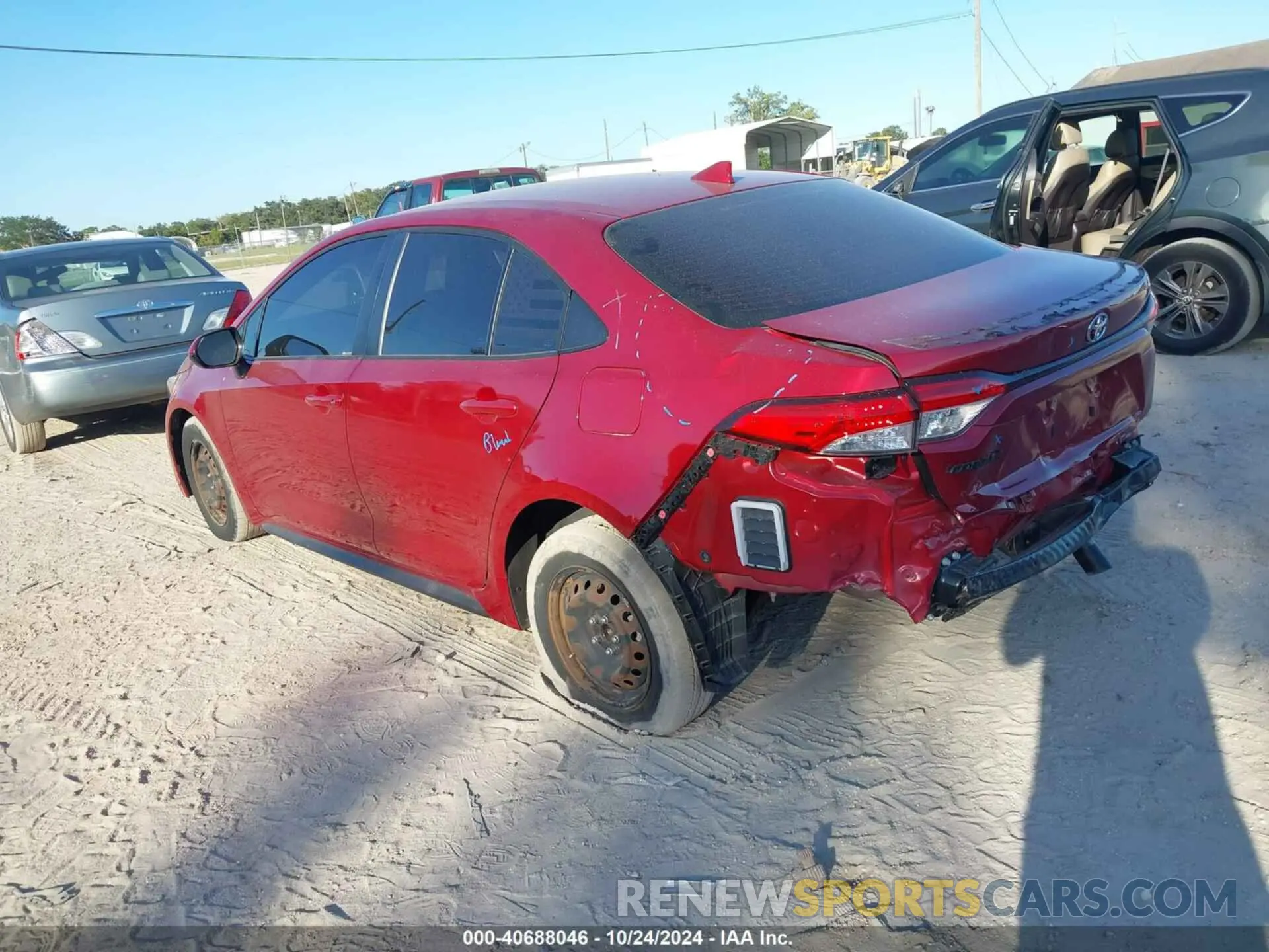 3 fotografías del automóvil dañado JTDBCMFEXPJ011067 TOYOTA COROLLA 2023