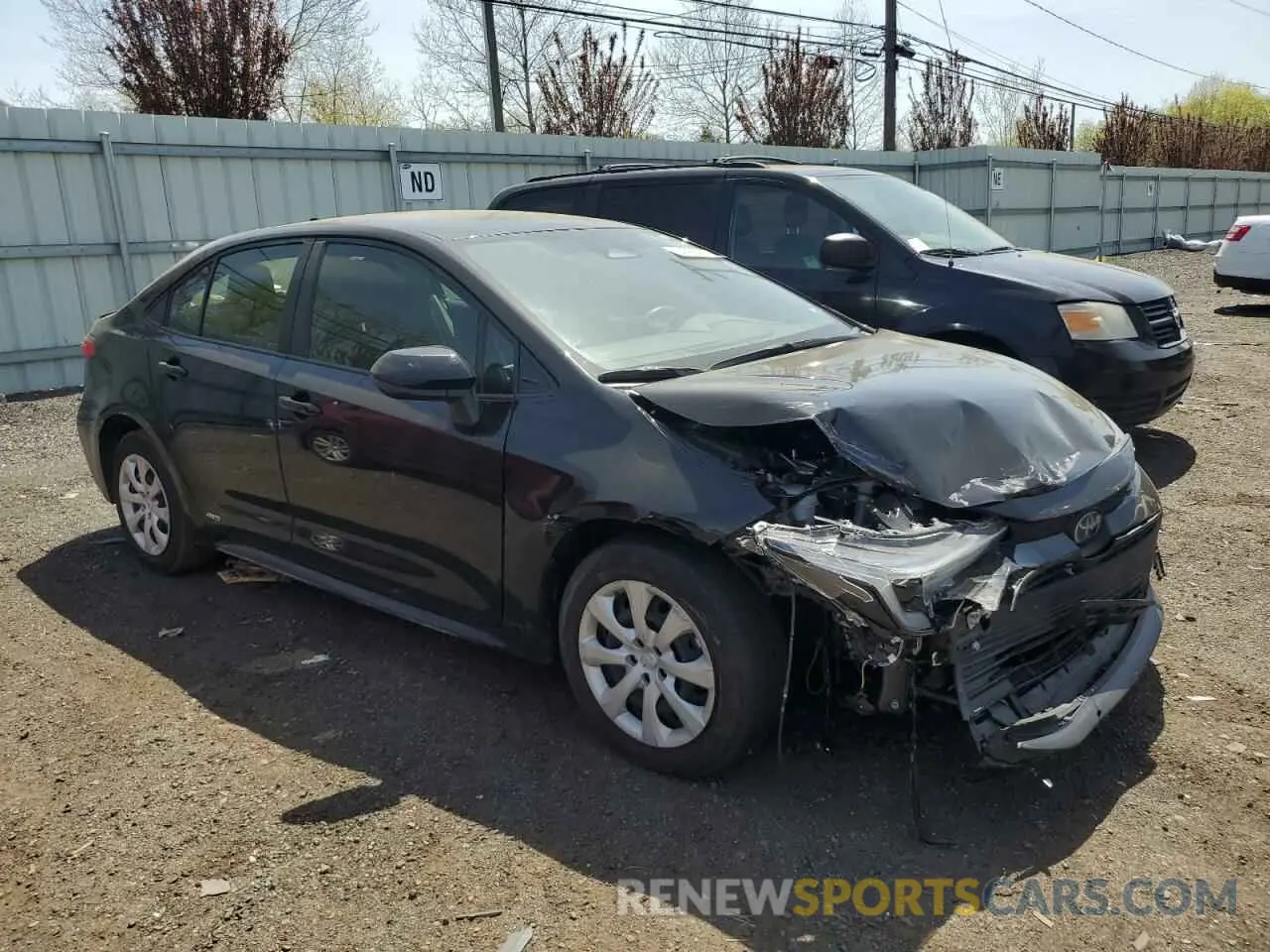 4 fotografías del automóvil dañado JTDBDMHE6PJ000917 TOYOTA COROLLA 2023