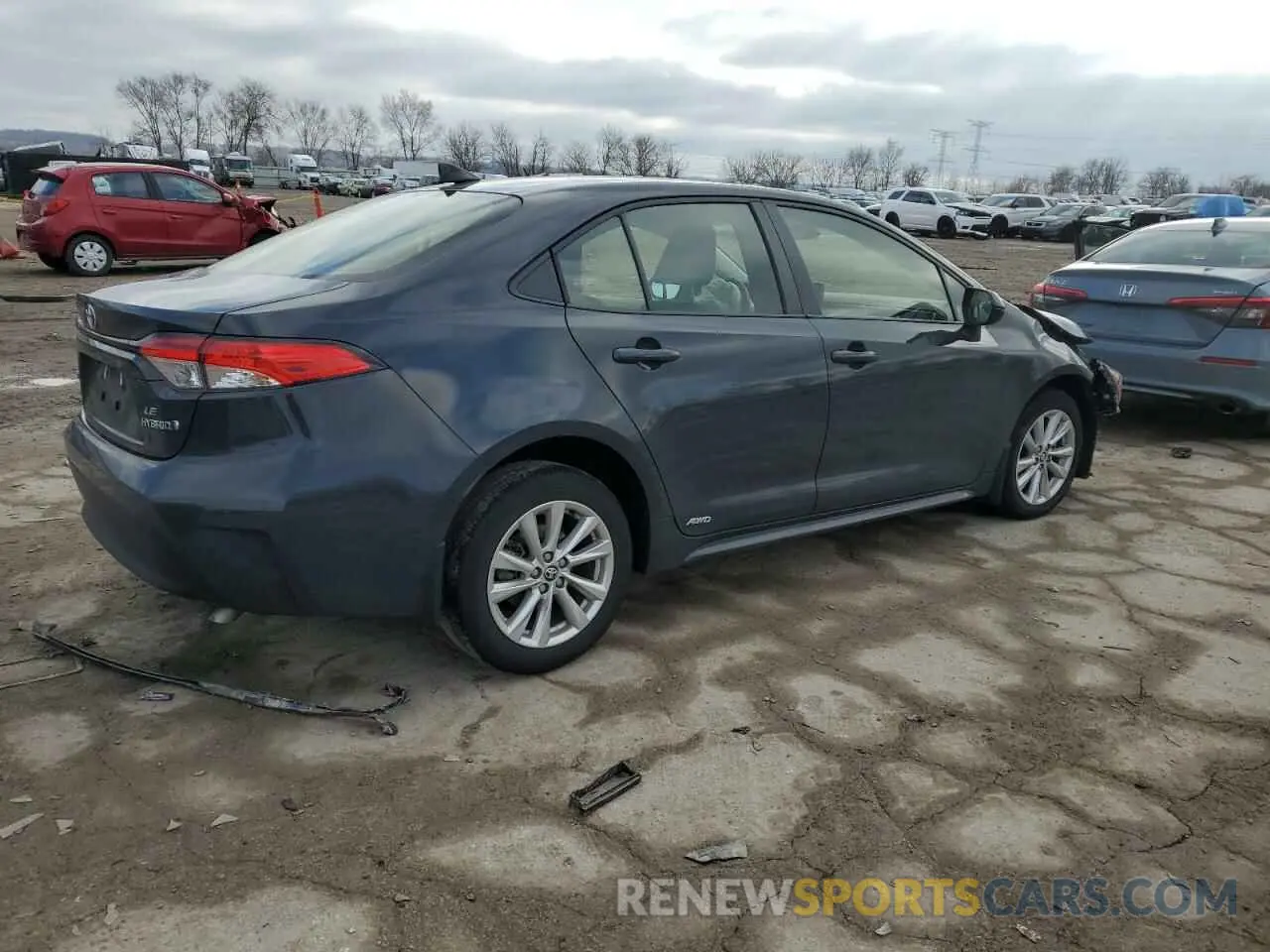 3 fotografías del automóvil dañado JTDBDMHE7P3003524 TOYOTA COROLLA 2023