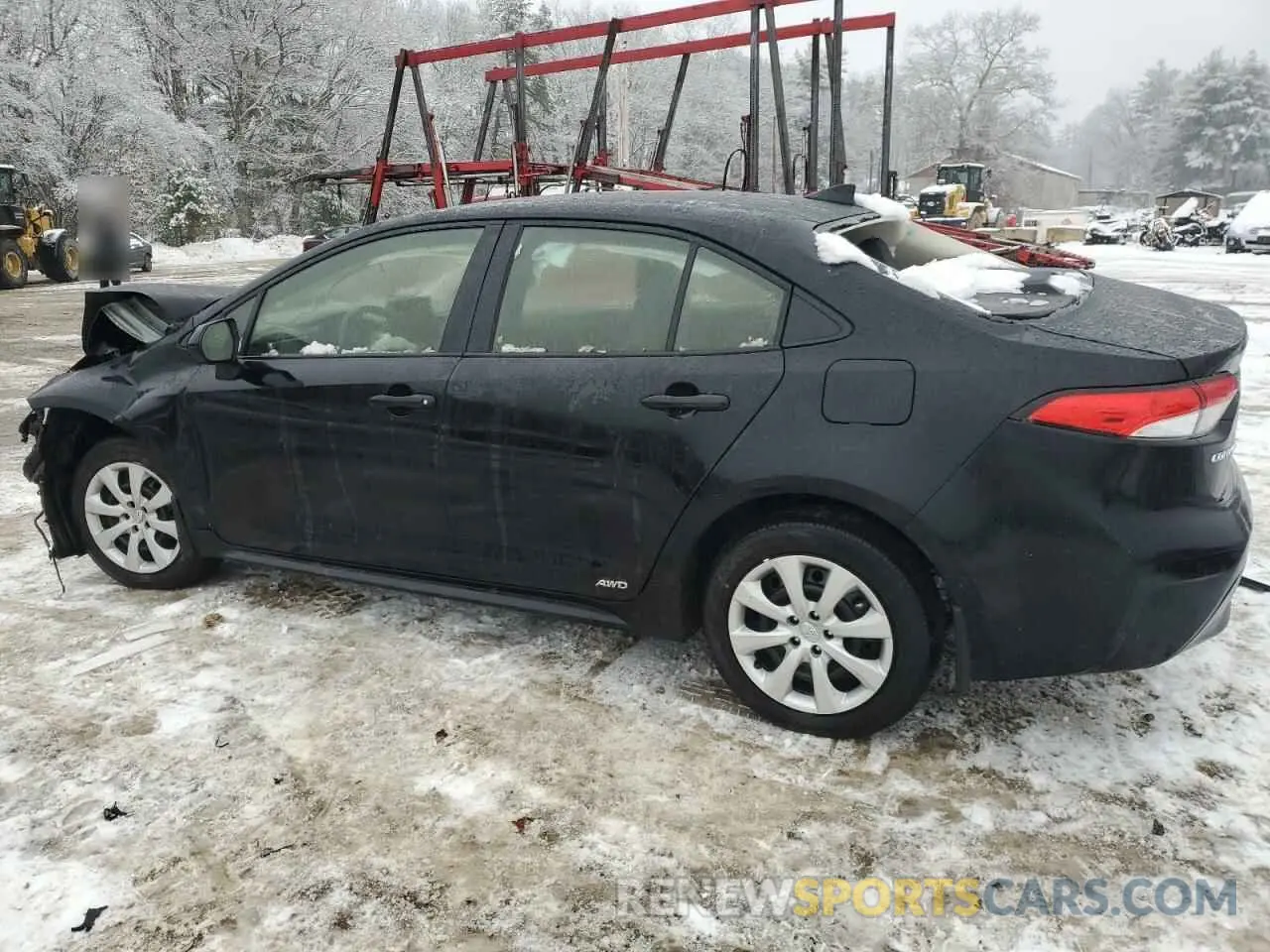 2 fotografías del automóvil dañado JTDBDMHEXPJ002637 TOYOTA COROLLA 2023