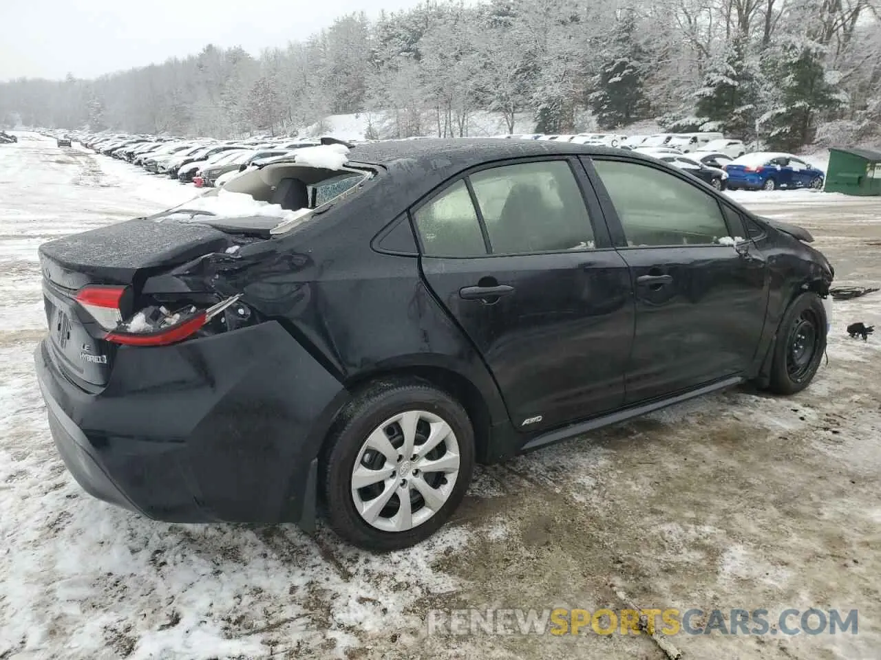 3 fotografías del automóvil dañado JTDBDMHEXPJ002637 TOYOTA COROLLA 2023