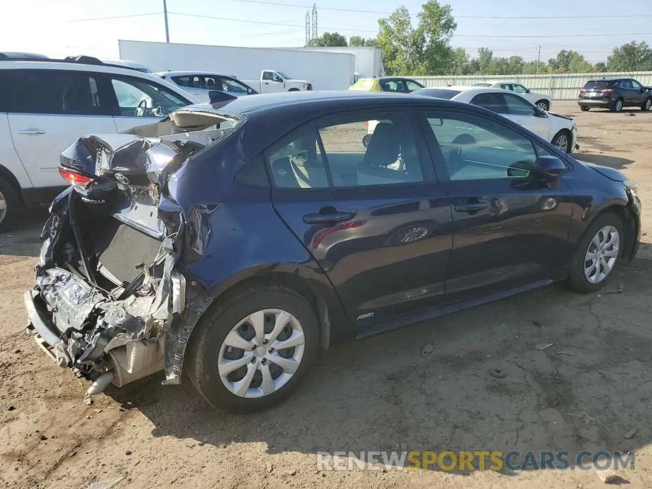 3 fotografías del automóvil dañado JTDBDMHEXPJ003738 TOYOTA COROLLA 2023