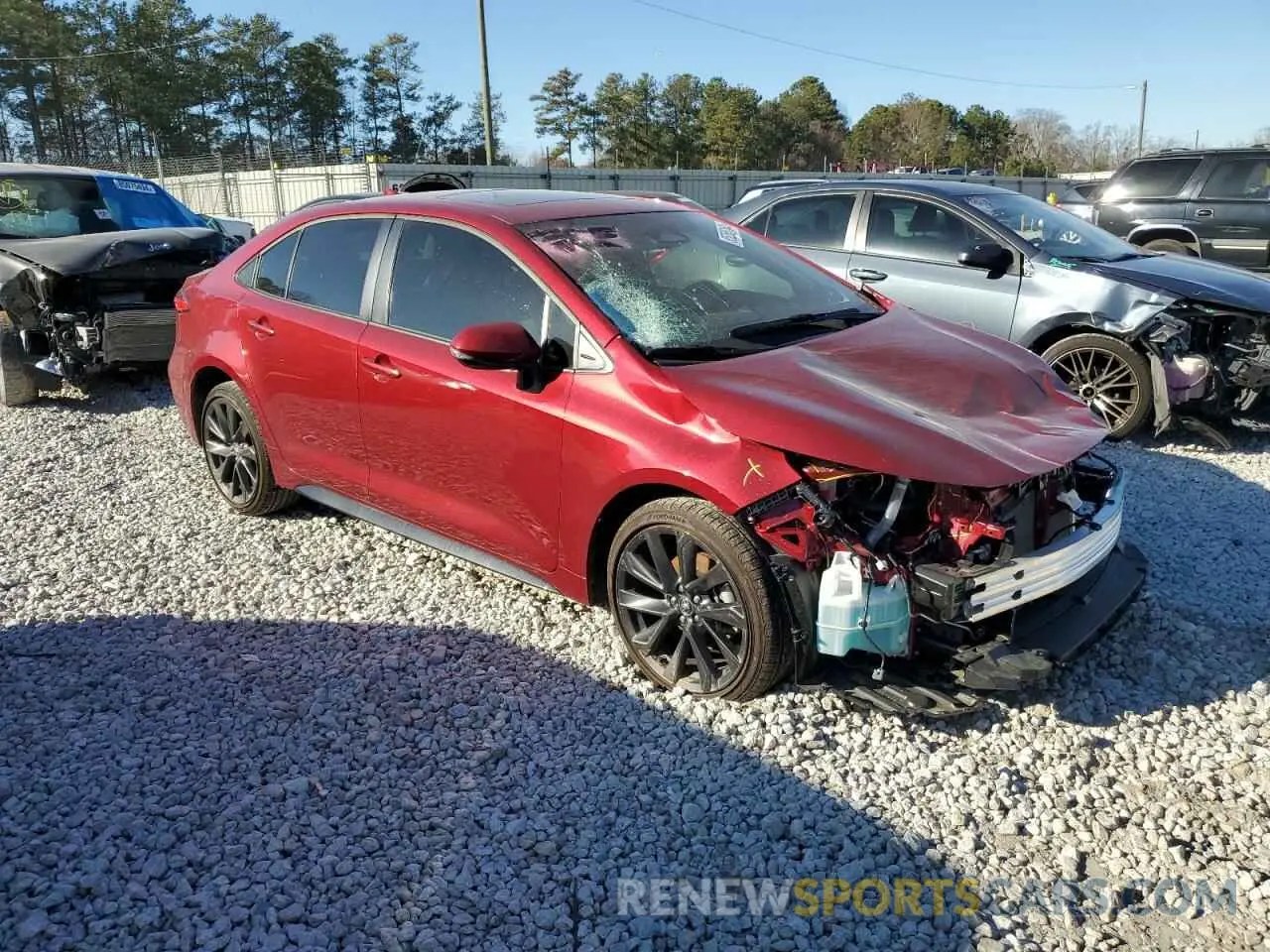 4 fotografías del automóvil dañado JTDP4MCE9PJ103407 TOYOTA COROLLA 2023