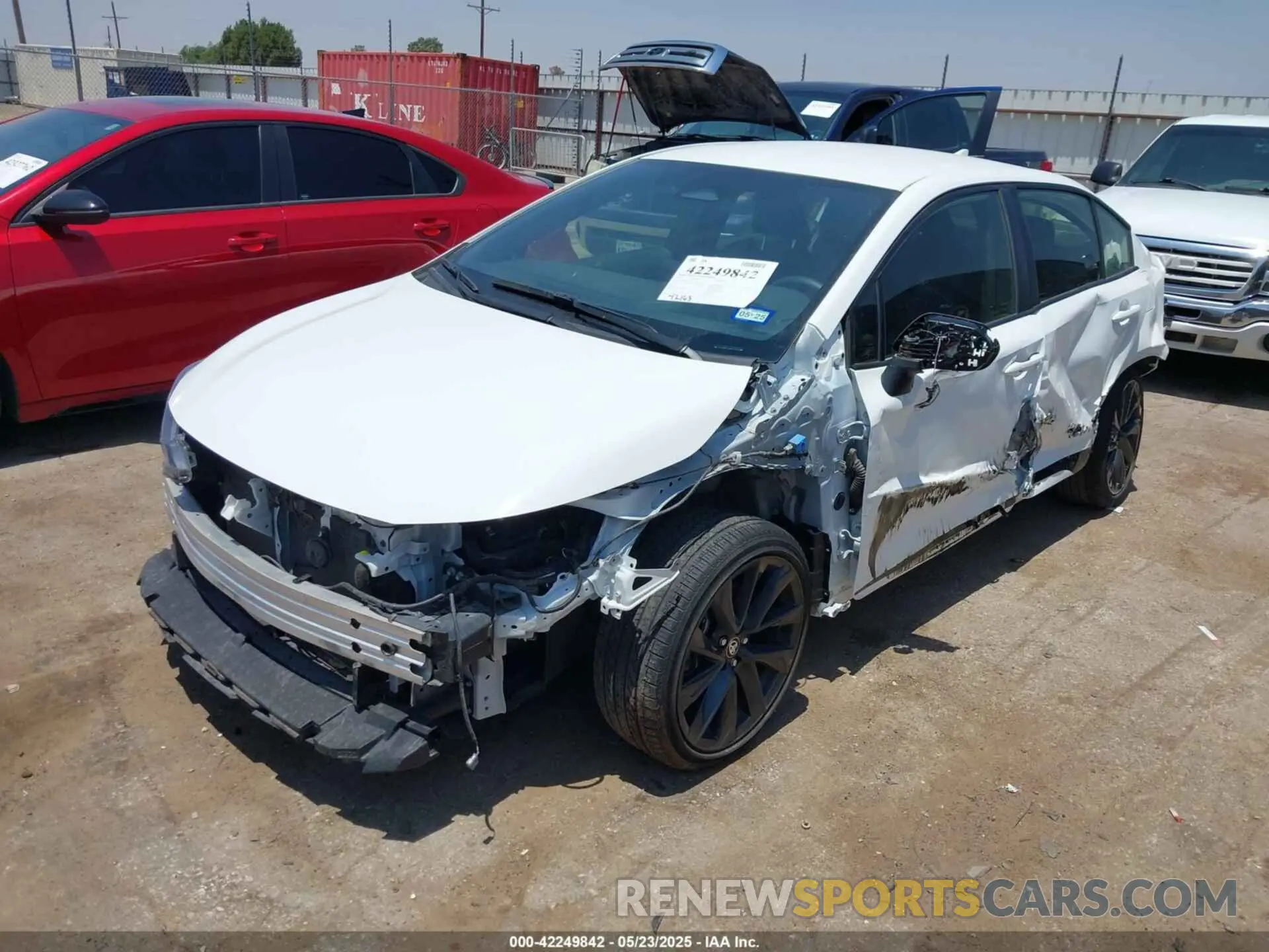 2 fotografías del automóvil dañado JTDS4MCE7P3517400 TOYOTA COROLLA 2023