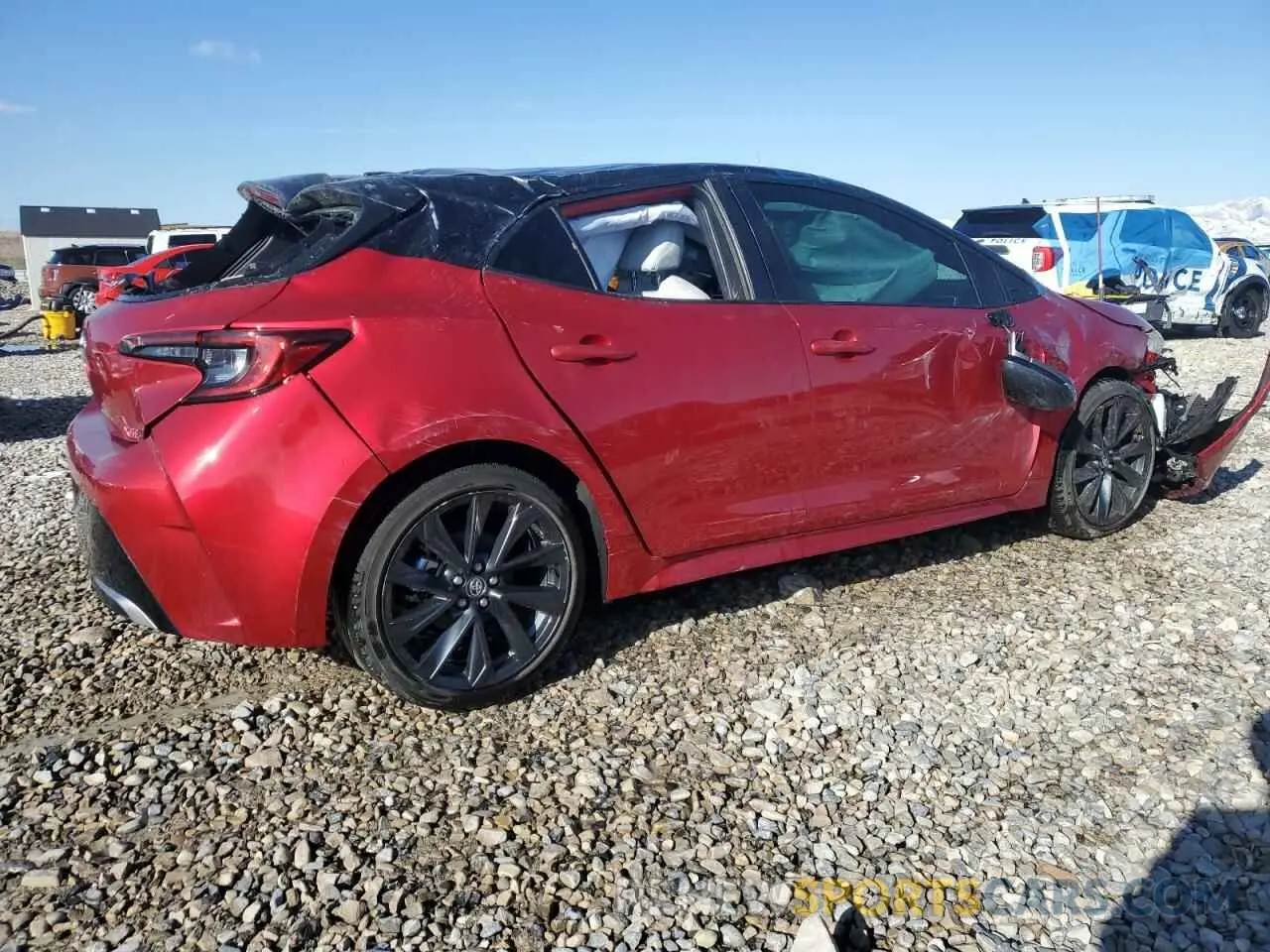 3 fotografías del automóvil dañado JTNC4MBE0P3195152 TOYOTA COROLLA 2023