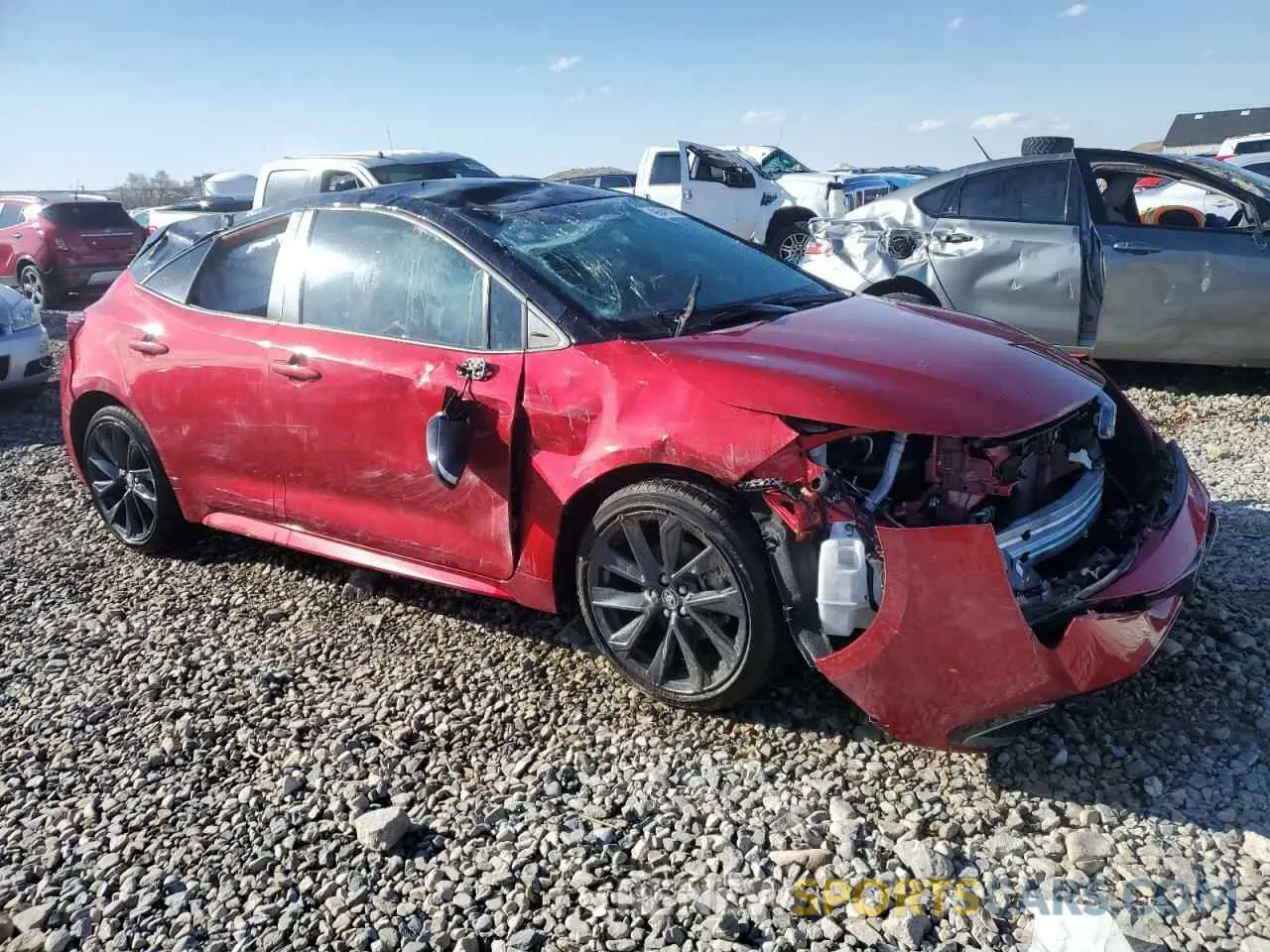 4 fotografías del automóvil dañado JTNC4MBE0P3195152 TOYOTA COROLLA 2023