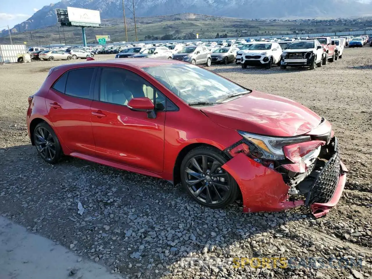4 fotografías del automóvil dañado JTNC4MBE0P3195359 TOYOTA COROLLA 2023
