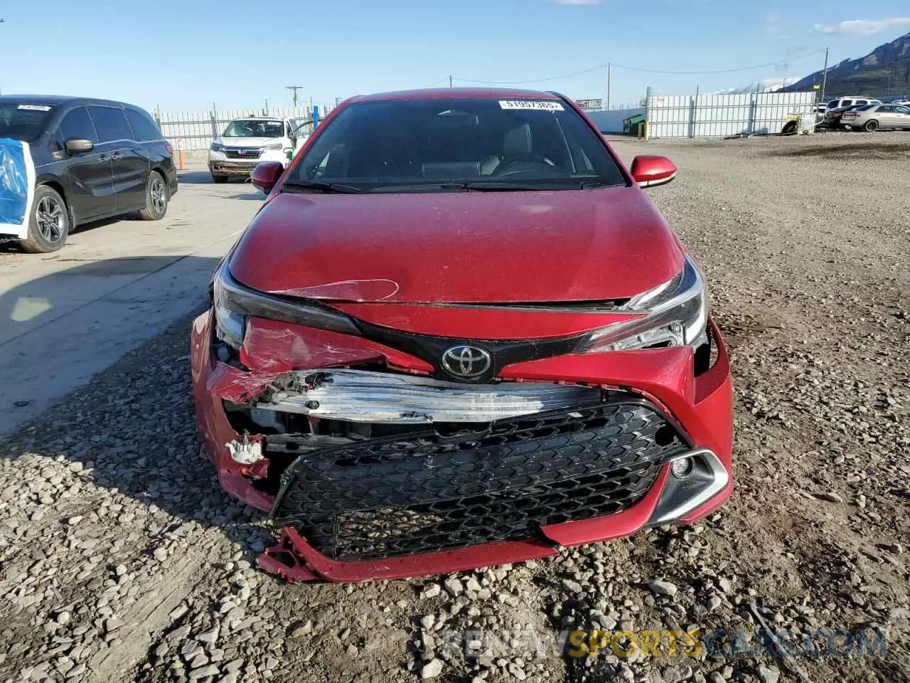 5 fotografías del automóvil dañado JTNC4MBE0P3195359 TOYOTA COROLLA 2023