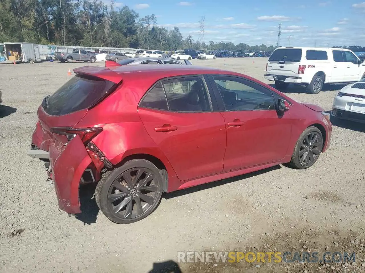 3 fotografías del automóvil dañado JTNC4MBE0P3206019 TOYOTA COROLLA 2023