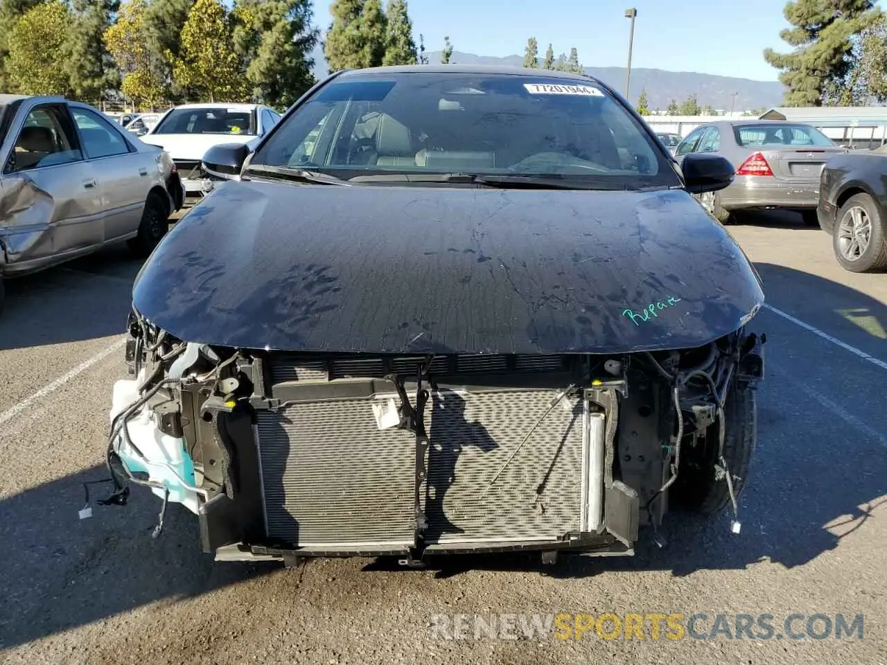 5 fotografías del automóvil dañado JTNC4MBE1P3203677 TOYOTA COROLLA 2023
