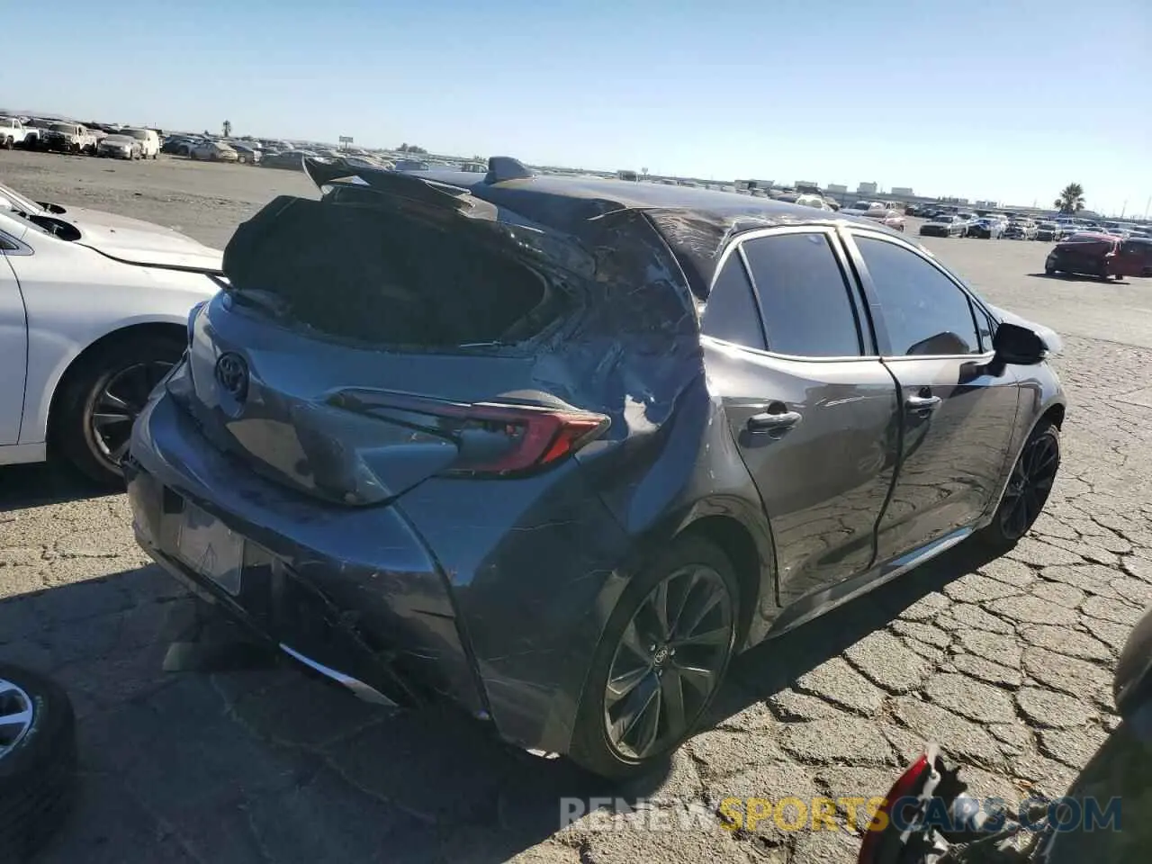 3 fotografías del automóvil dañado JTNC4MBE1P3204795 TOYOTA COROLLA 2023