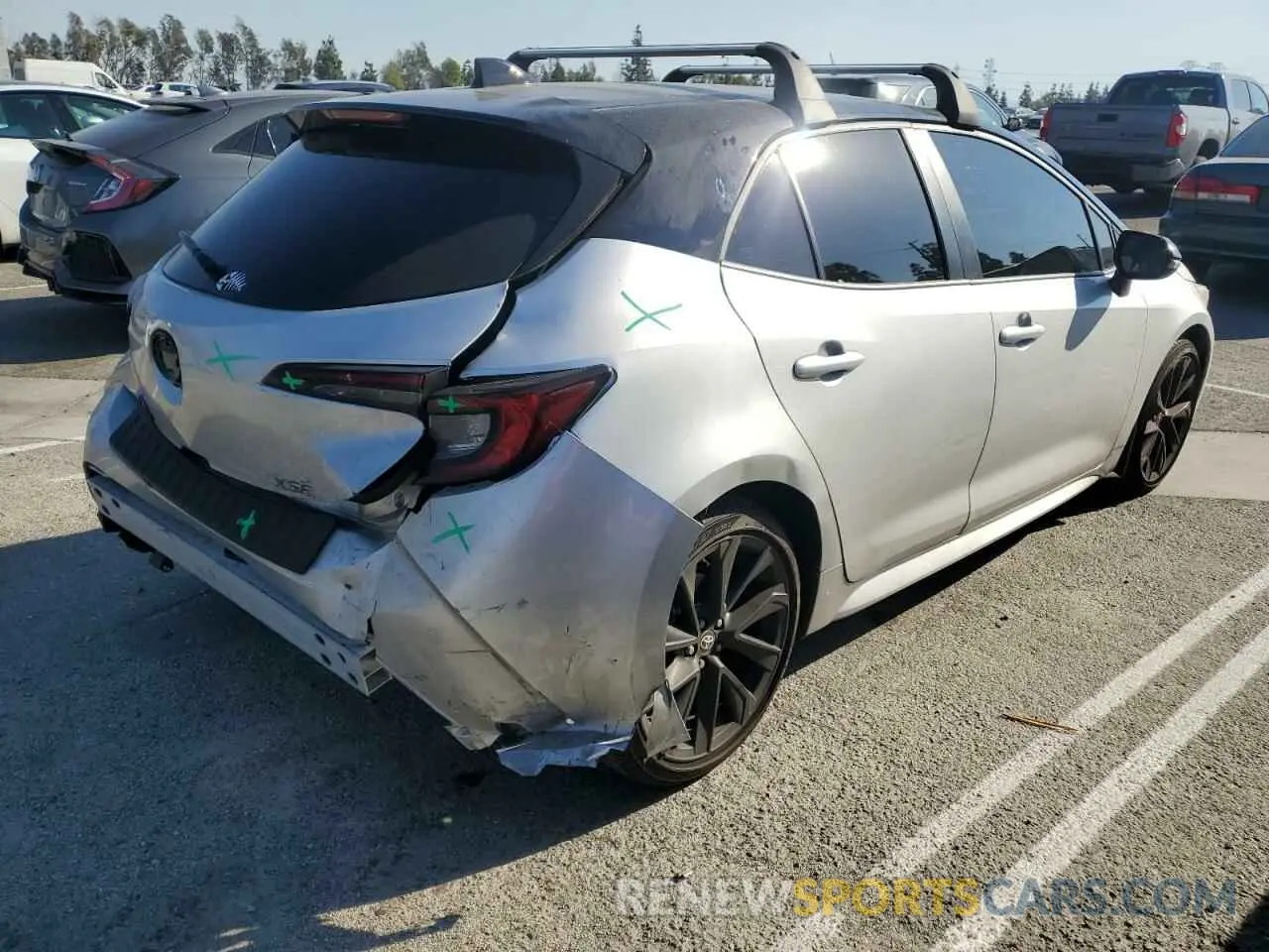 3 fotografías del automóvil dañado JTNC4MBE8P3209251 TOYOTA COROLLA 2023