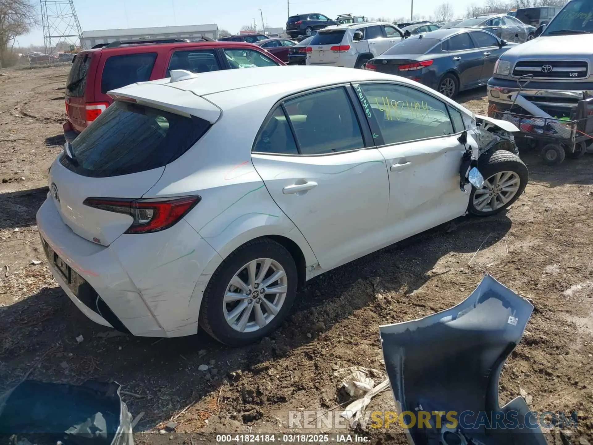 4 fotografías del automóvil dañado JTND4MBE0P3196869 TOYOTA COROLLA 2023
