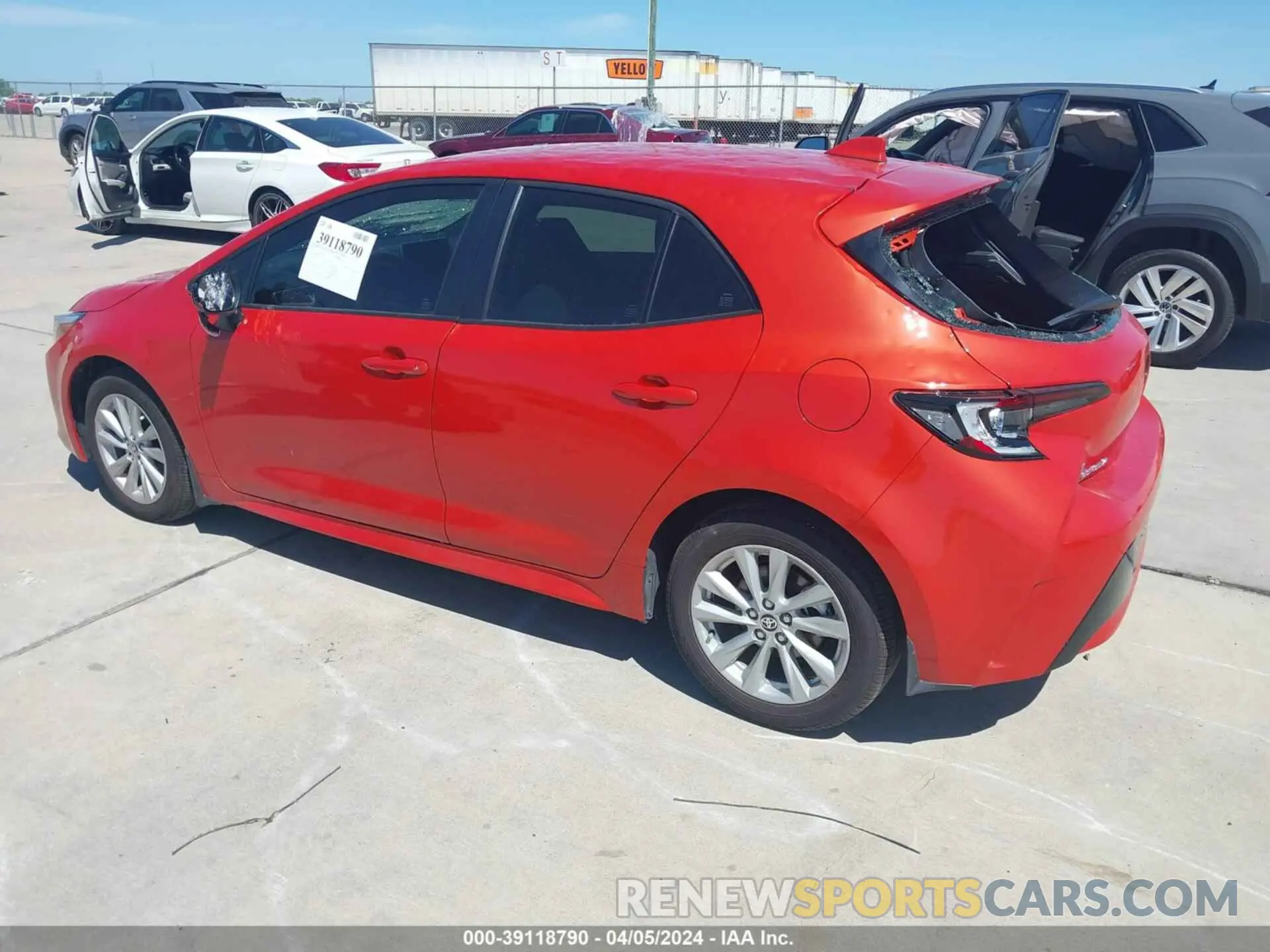 3 fotografías del automóvil dañado JTND4MBE2P3214062 TOYOTA COROLLA 2023