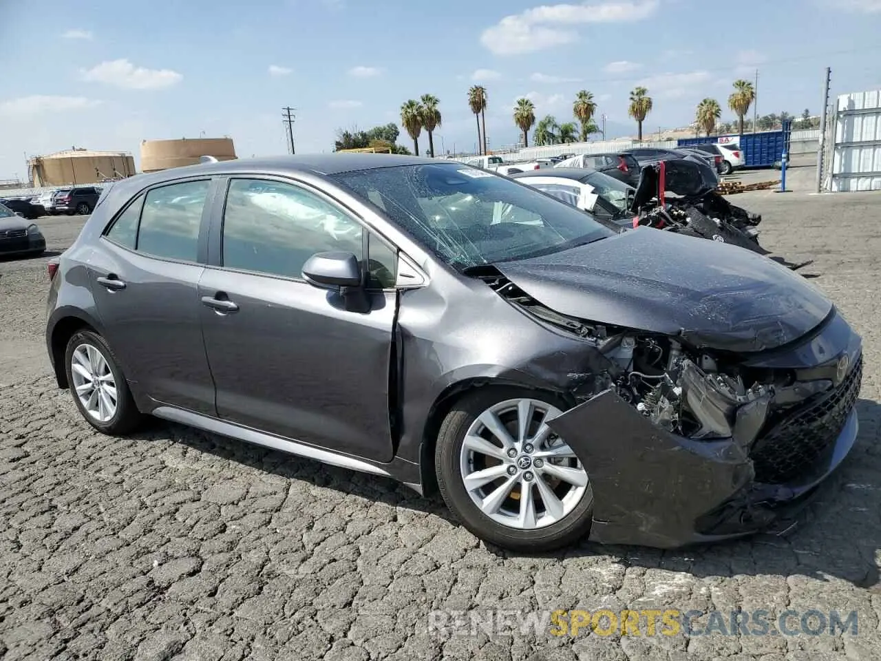 4 fotografías del automóvil dañado JTND4MBE5P3207767 TOYOTA COROLLA 2023