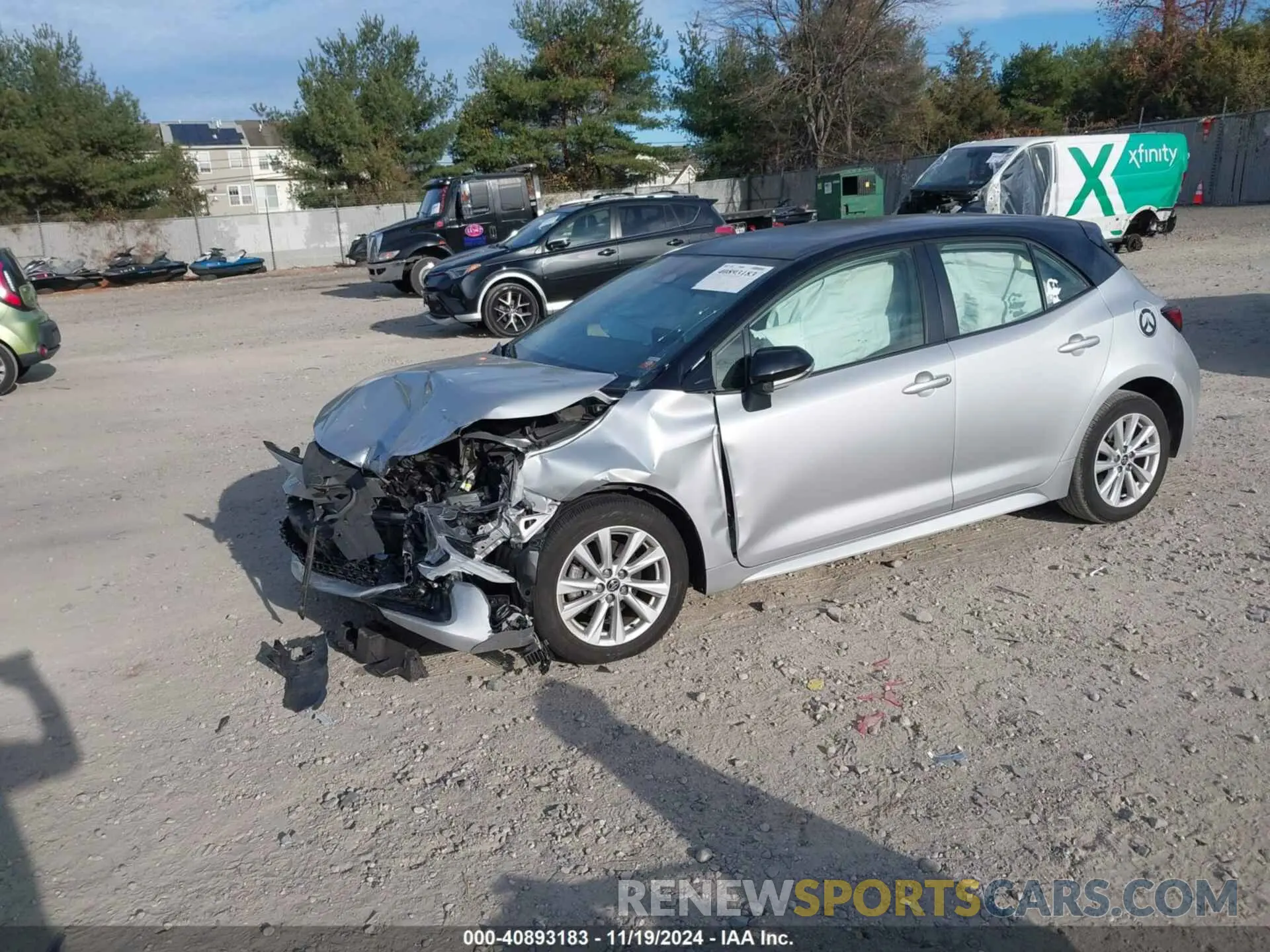 2 fotografías del automóvil dañado JTND4MBE7P3195279 TOYOTA COROLLA 2023