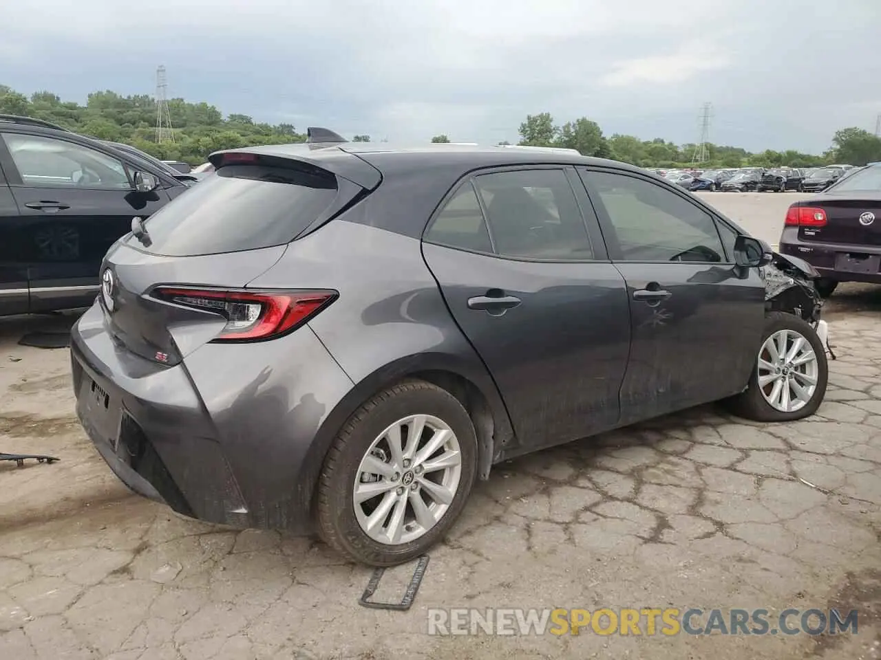 3 fotografías del automóvil dañado JTND4MBE8P3213031 TOYOTA COROLLA 2023