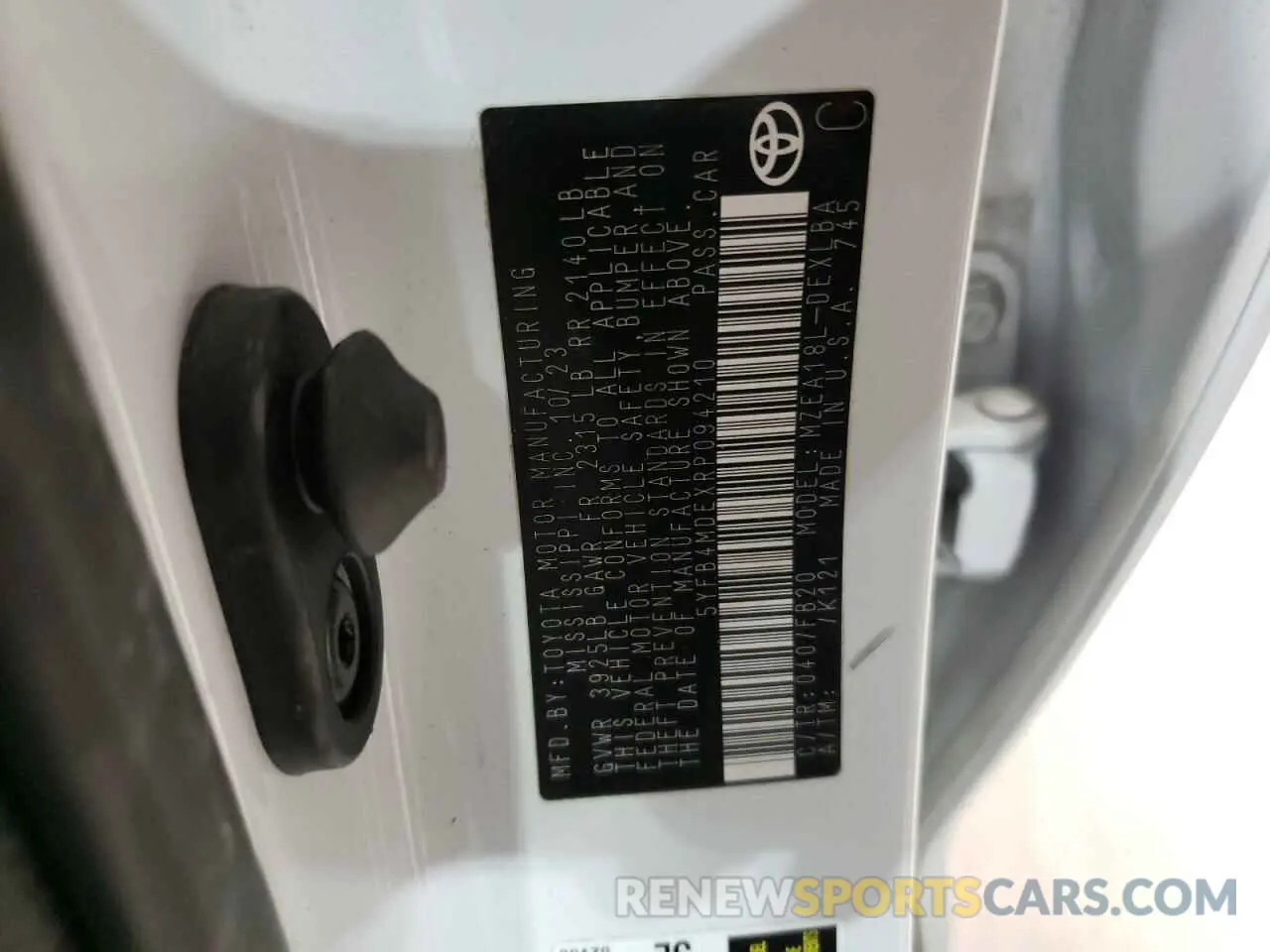 12 fotografías del automóvil dañado 5YFB4MDEXRP094210 TOYOTA COROLLA 2024