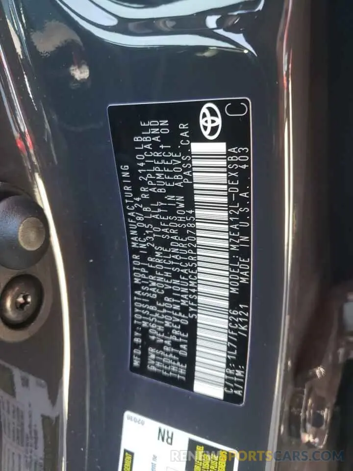 13 fotografías del automóvil dañado 5YFS4MCE5RP207854 TOYOTA COROLLA 2024
