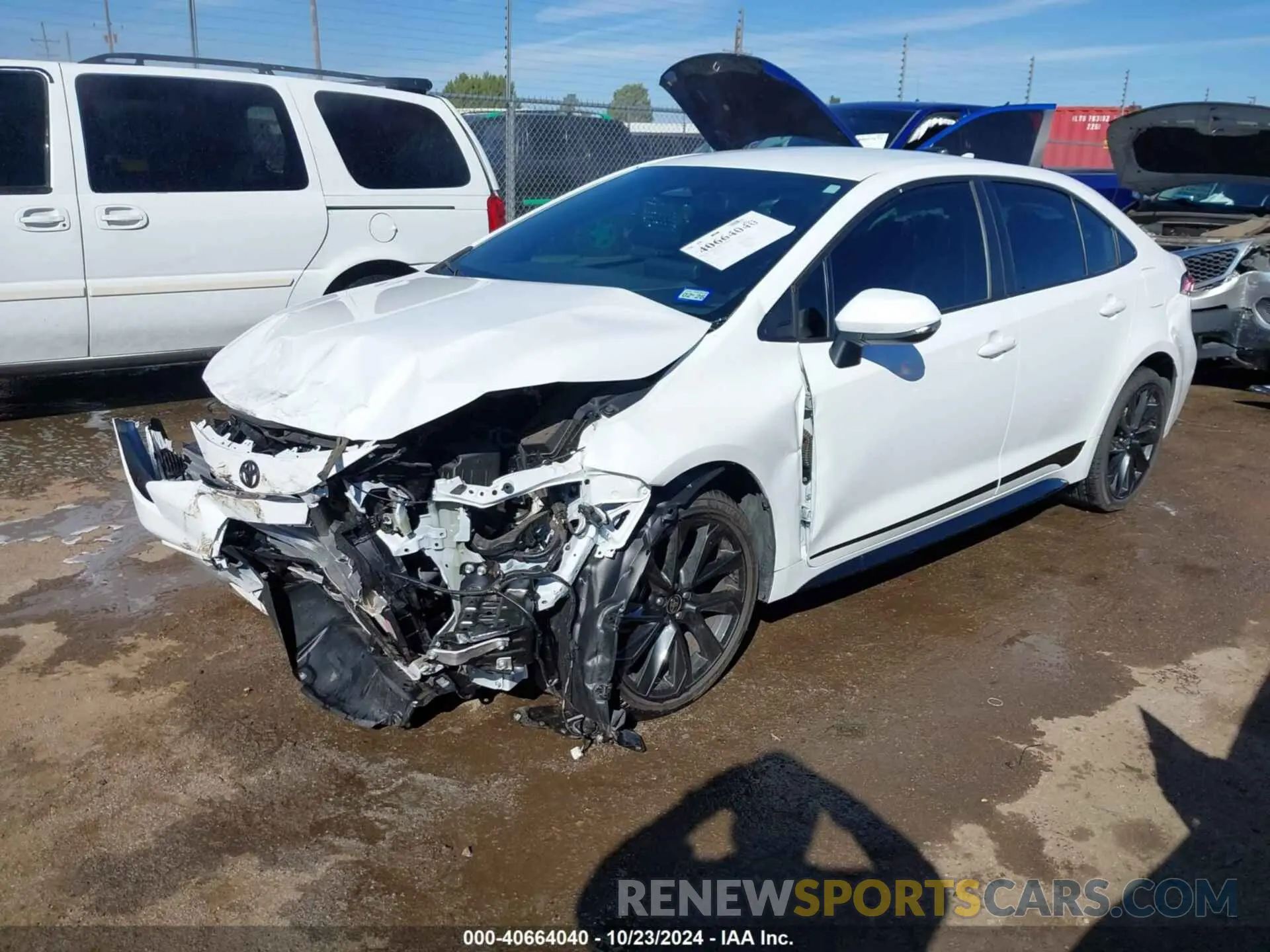 2 fotografías del automóvil dañado 5YFS4MCE8RP188281 TOYOTA COROLLA 2024