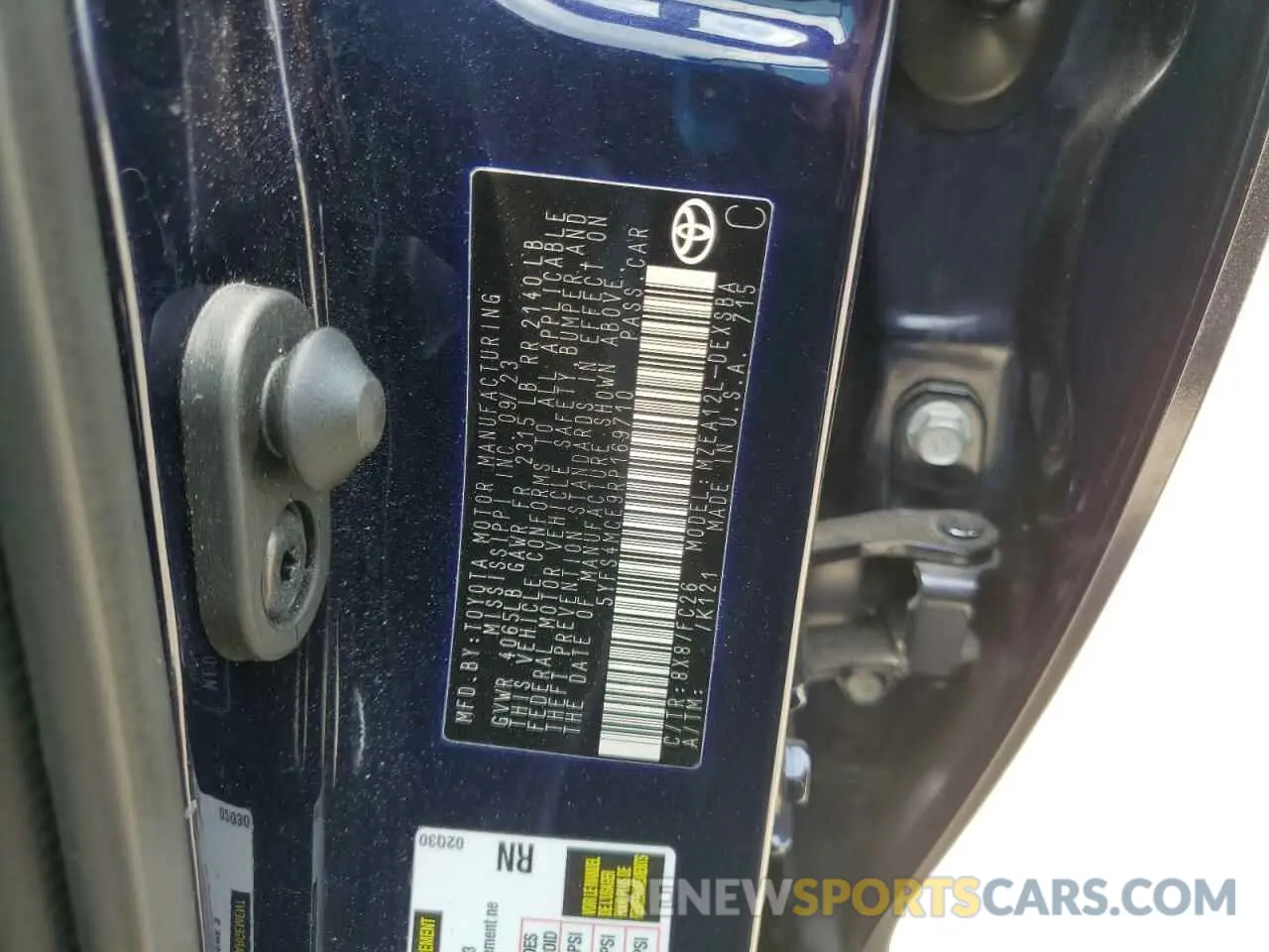 12 fotografías del automóvil dañado 5YFS4MCE9RP169710 TOYOTA COROLLA 2024