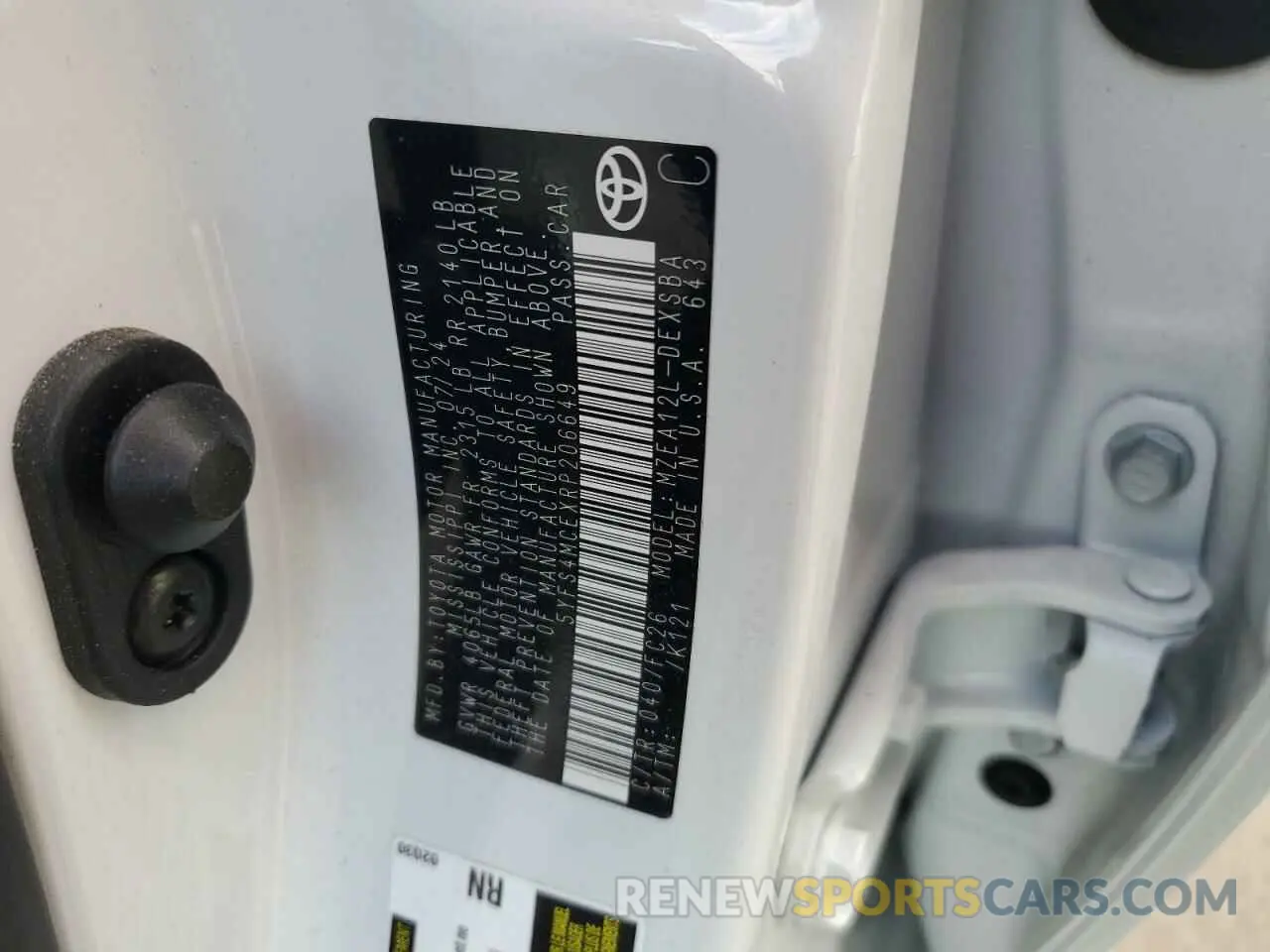 12 fotografías del automóvil dañado 5YFS4MCEXRP206649 TOYOTA COROLLA 2024