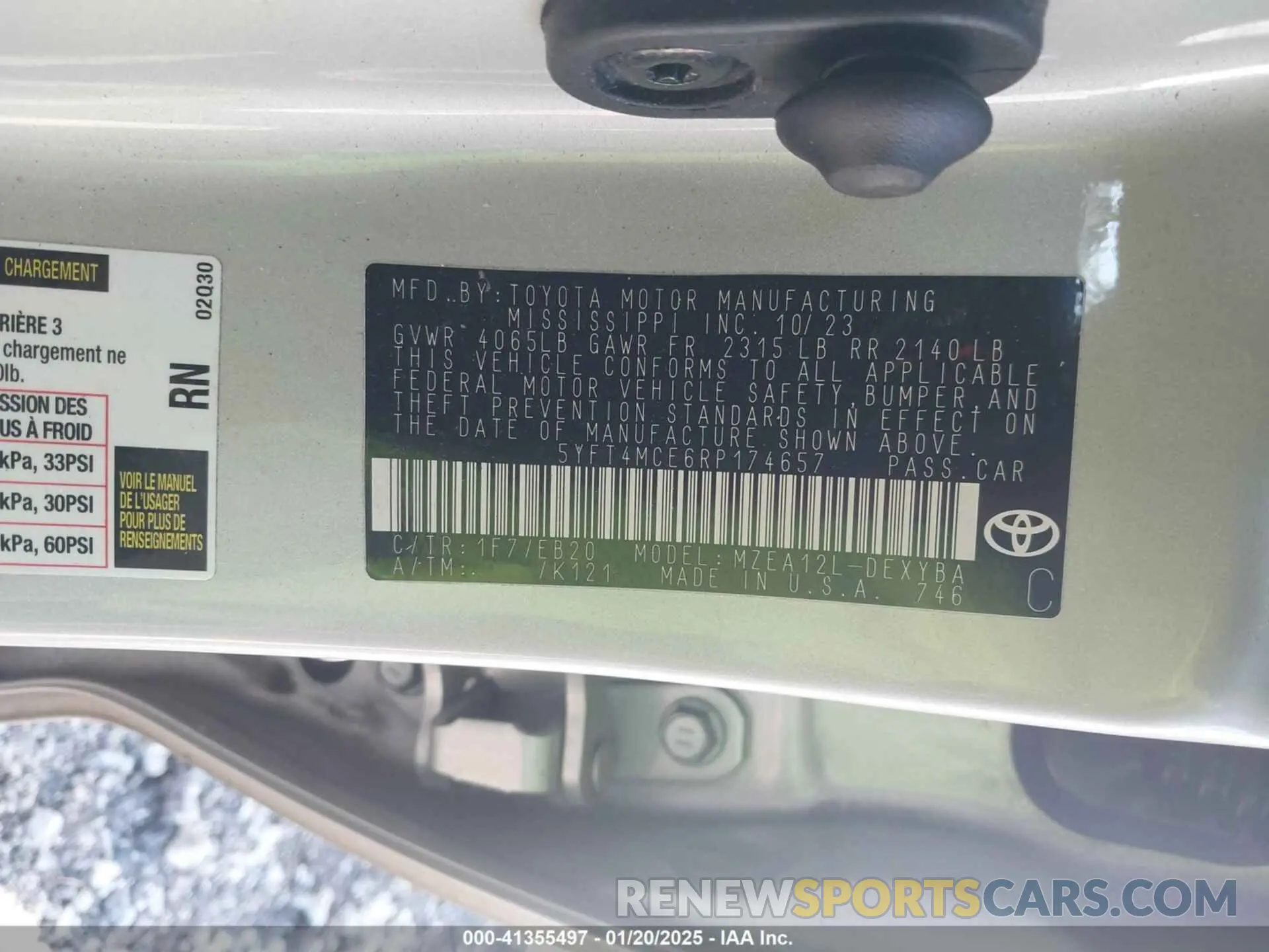 9 fotografías del automóvil dañado 5YFT4MCE6RP174657 TOYOTA COROLLA 2024