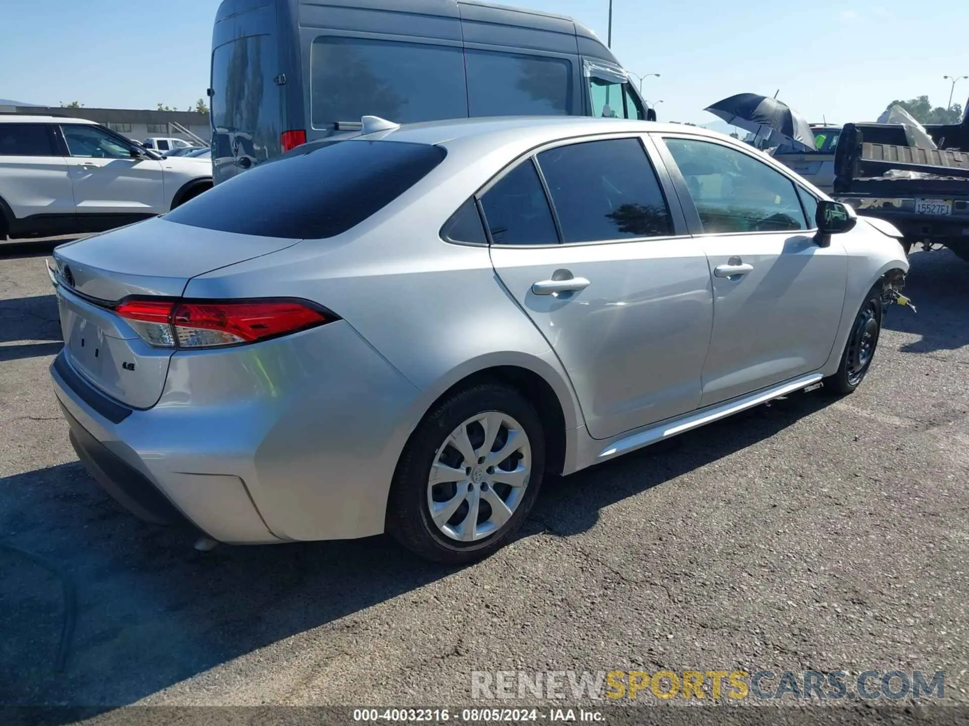 4 fotografías del automóvil dañado JTDB4MEEXR3024293 TOYOTA COROLLA 2024