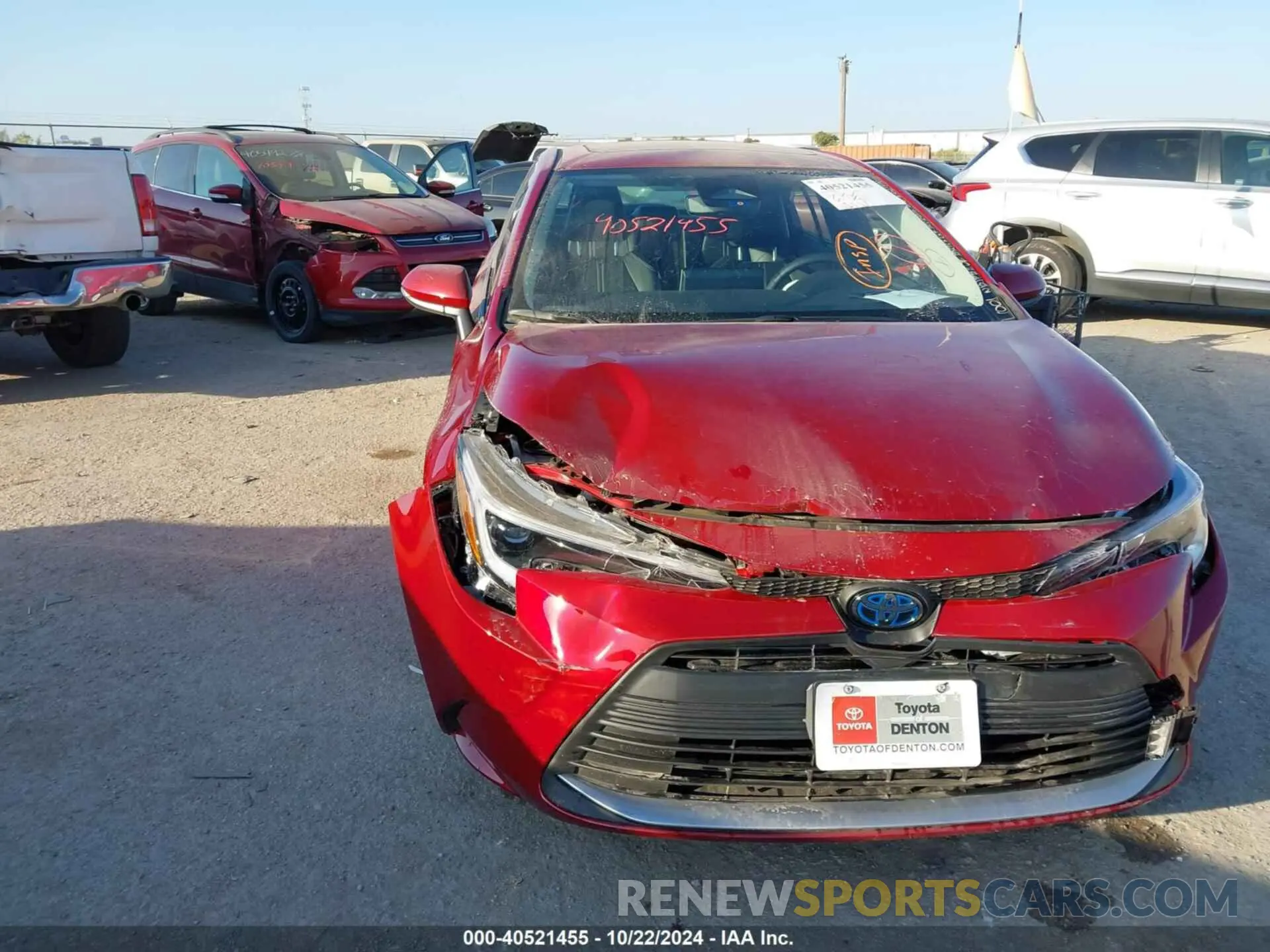 6 fotografías del automóvil dañado JTDBCMFE3RJ034211 TOYOTA COROLLA 2024