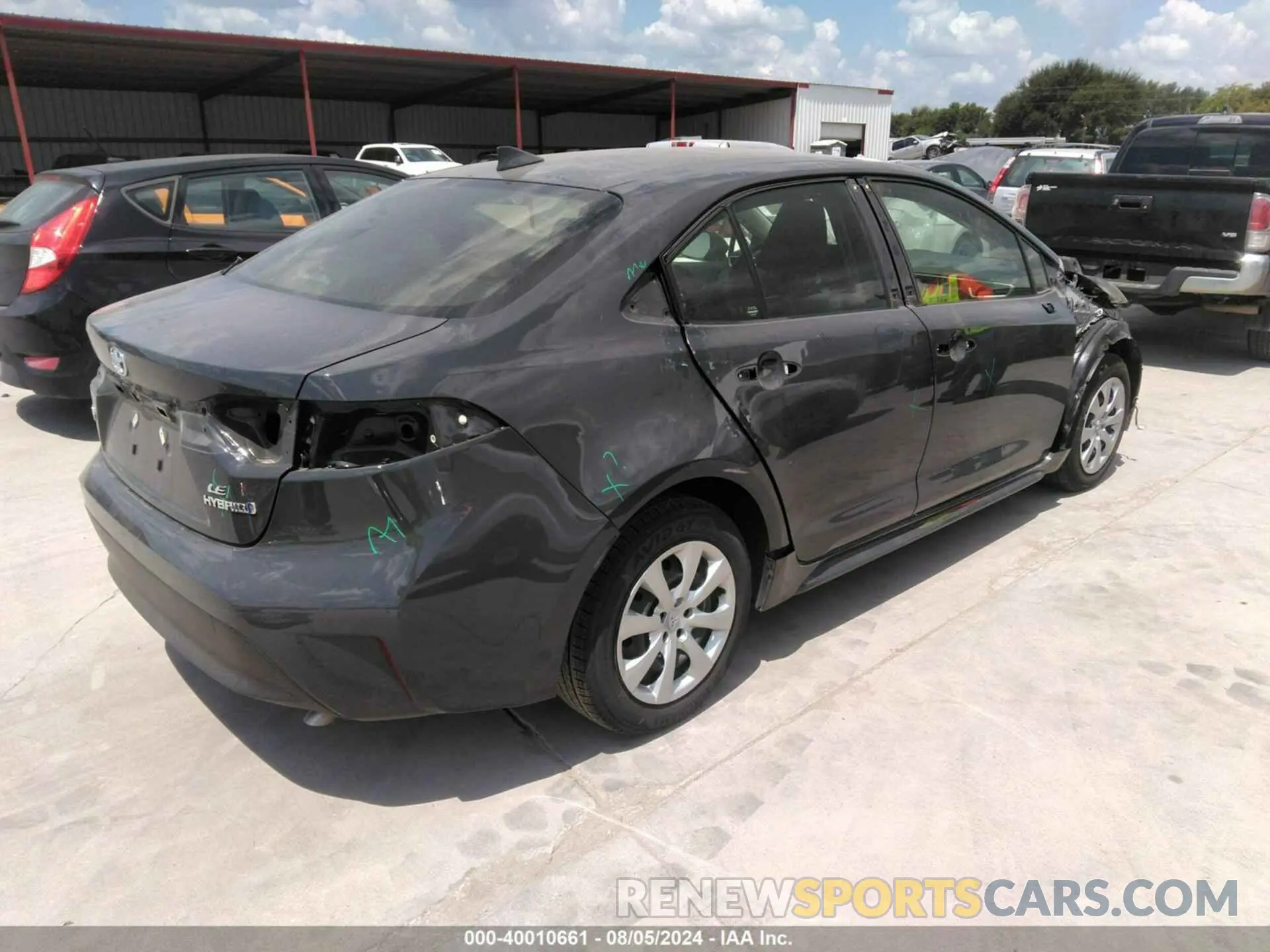 4 fotografías del automóvil dañado JTDBCMFE7R3036855 TOYOTA COROLLA 2024
