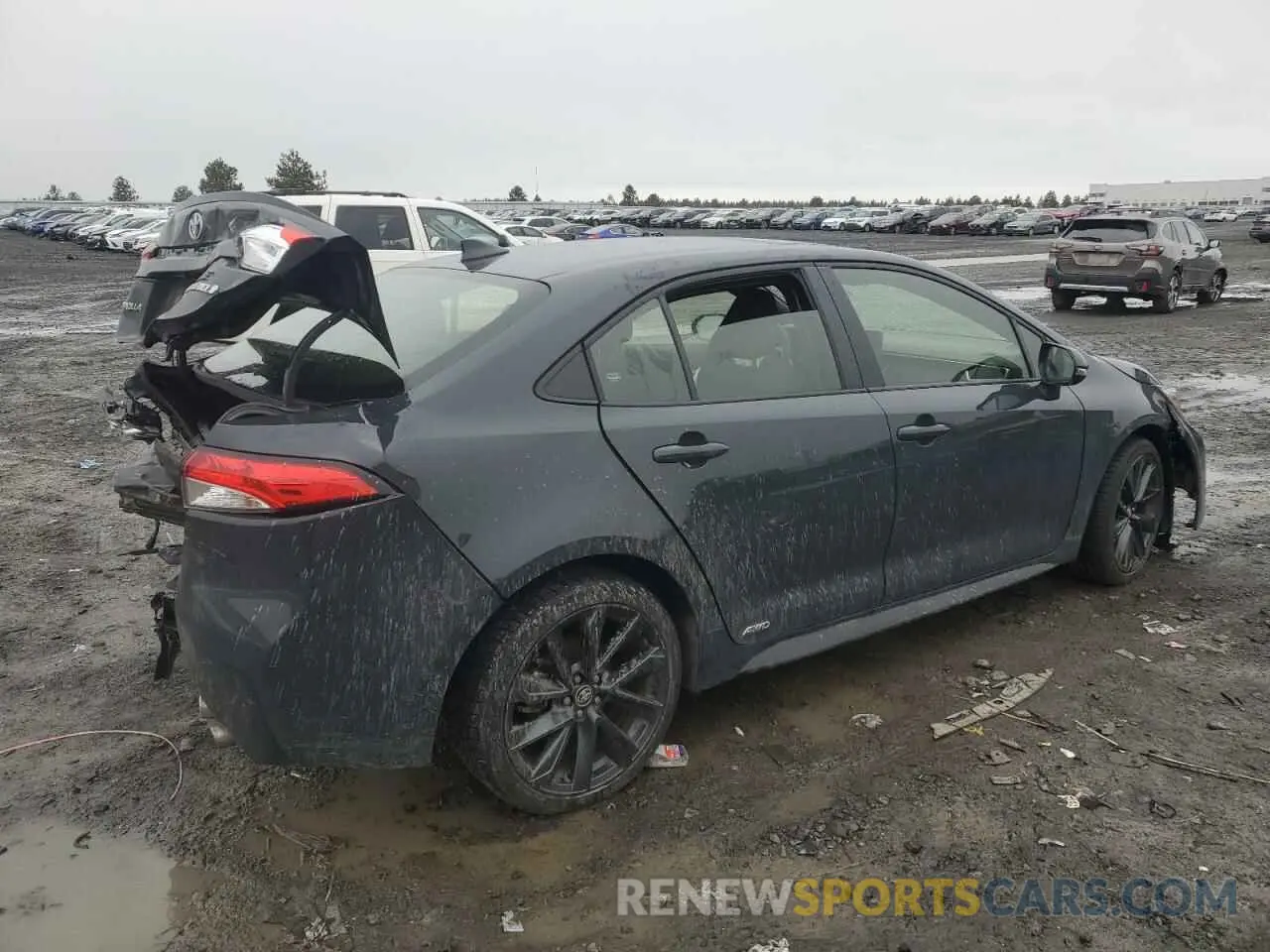 3 fotografías del automóvil dañado JTDBDMHE1R3012075 TOYOTA COROLLA 2024