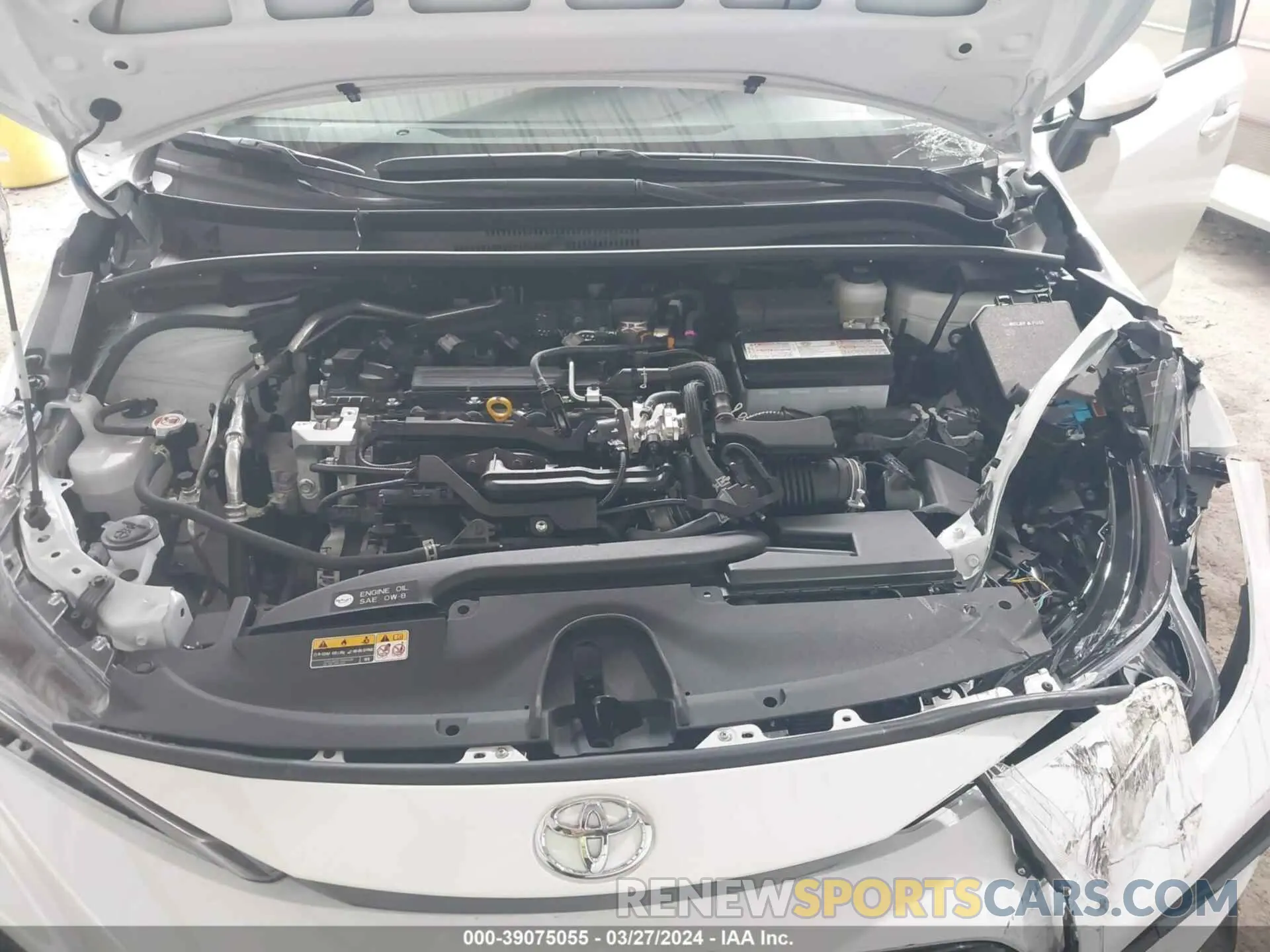 10 fotografías del automóvil dañado JTDS4MCE8R3521250 TOYOTA COROLLA 2024