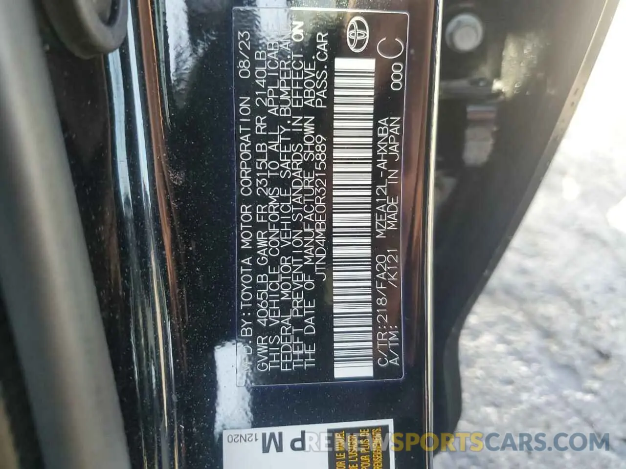 13 fotografías del automóvil dañado JTND4MBE0R3215889 TOYOTA COROLLA 2024