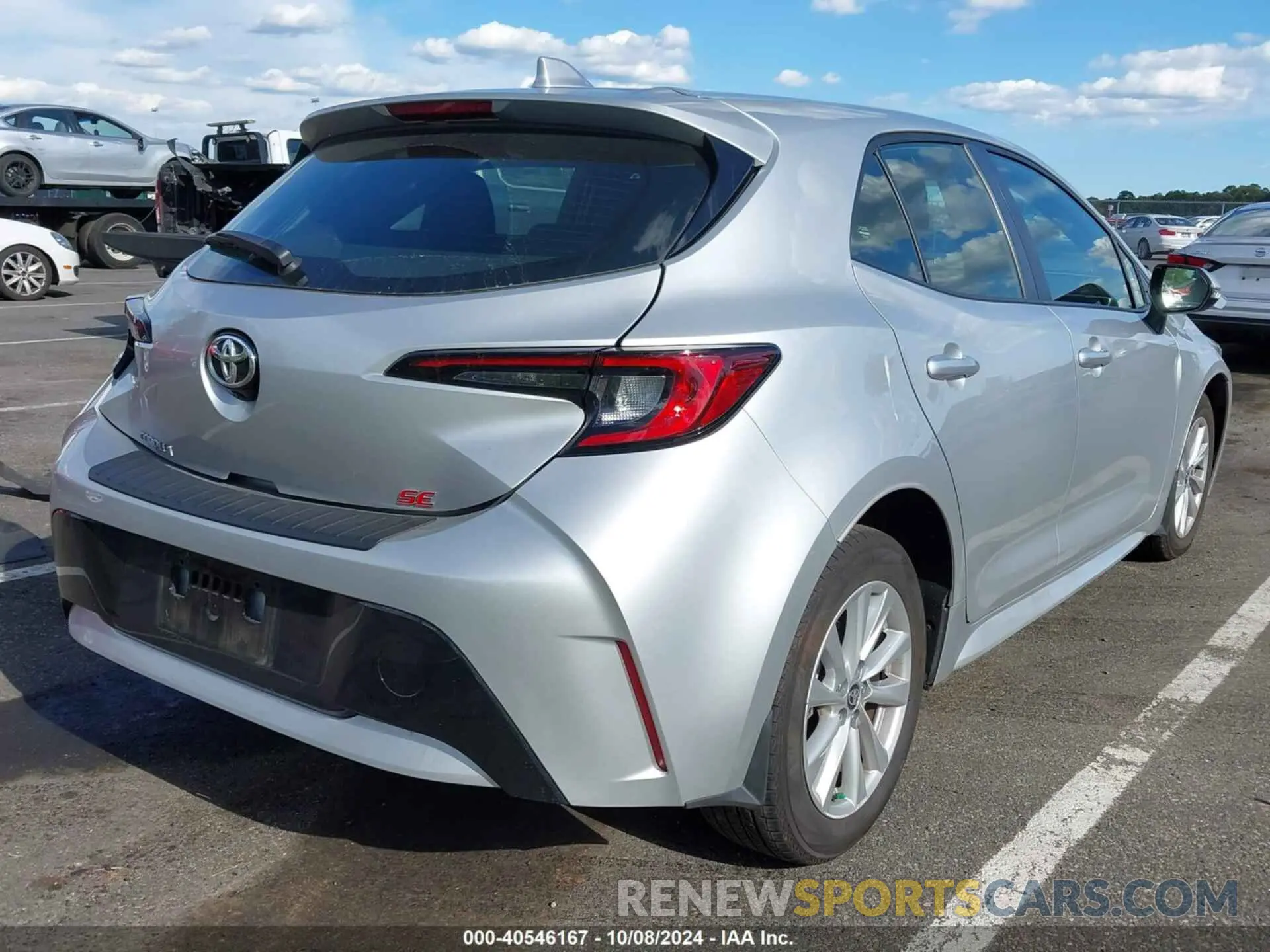 4 fotografías del automóvil dañado JTND4MBE4R3222473 TOYOTA COROLLA 2024