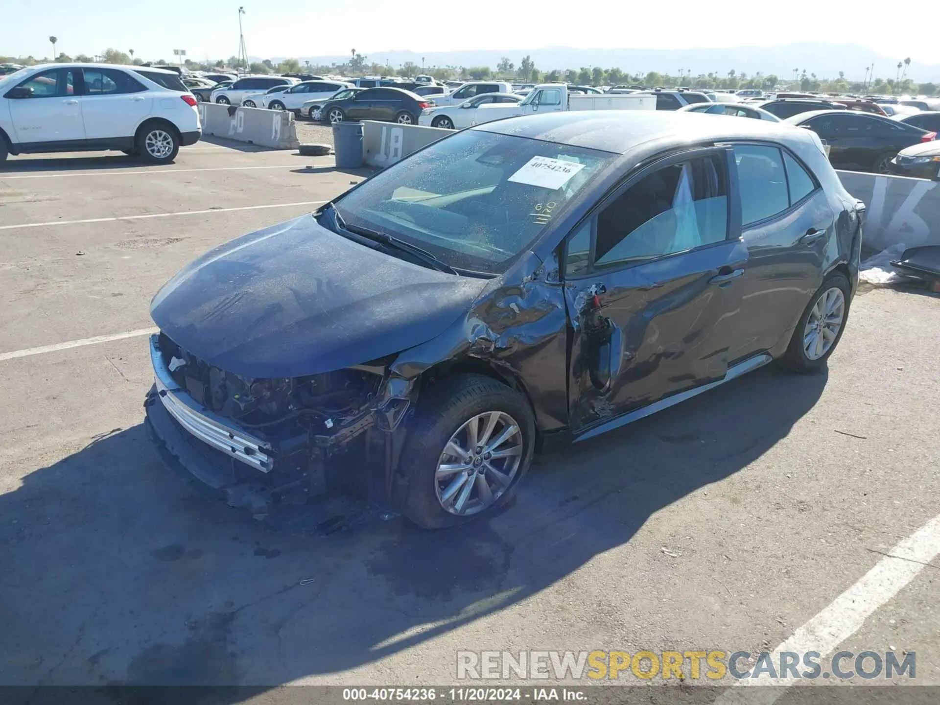 2 fotografías del automóvil dañado JTND4MBE9R3225787 TOYOTA COROLLA 2024