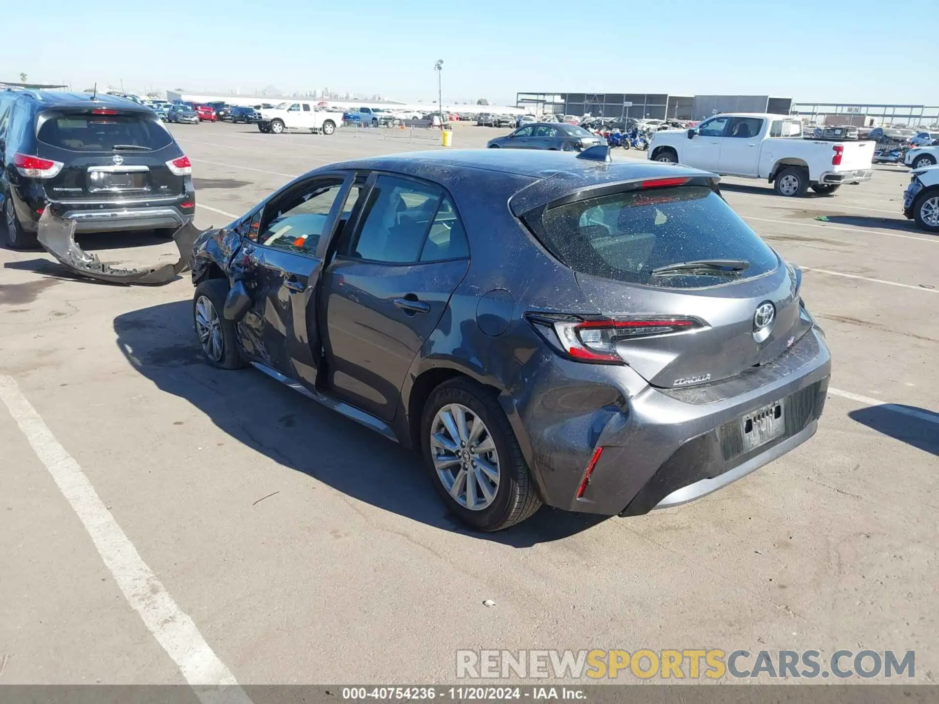 3 fotografías del automóvil dañado JTND4MBE9R3225787 TOYOTA COROLLA 2024