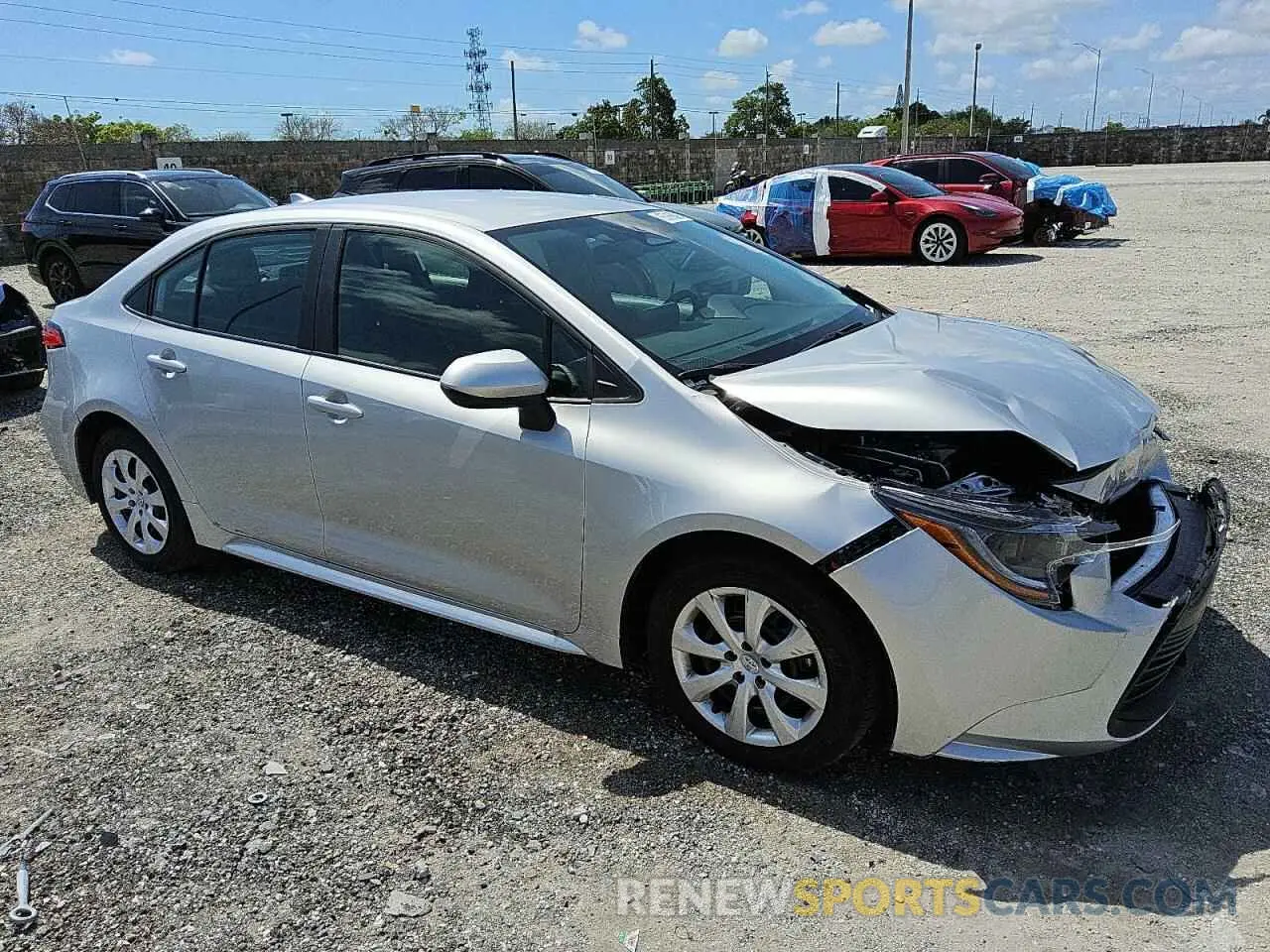 4 fotografías del automóvil dañado 5YFB4MDE0SP237073 TOYOTA COROLLA 2025