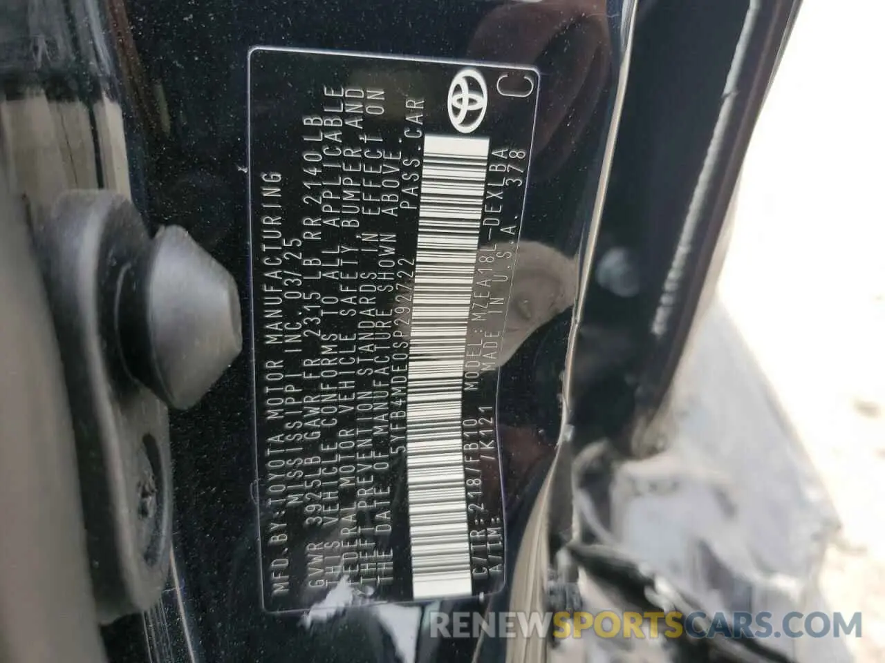 13 fotografías del automóvil dañado 5YFB4MDE0SP292722 TOYOTA COROLLA 2025