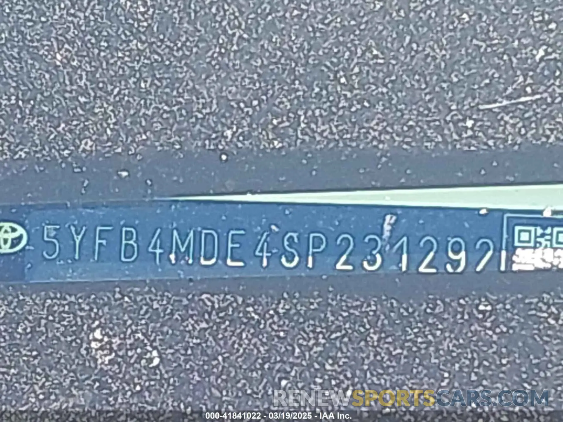 9 fotografías del automóvil dañado 5YFB4MDE4SP231292 TOYOTA COROLLA 2025