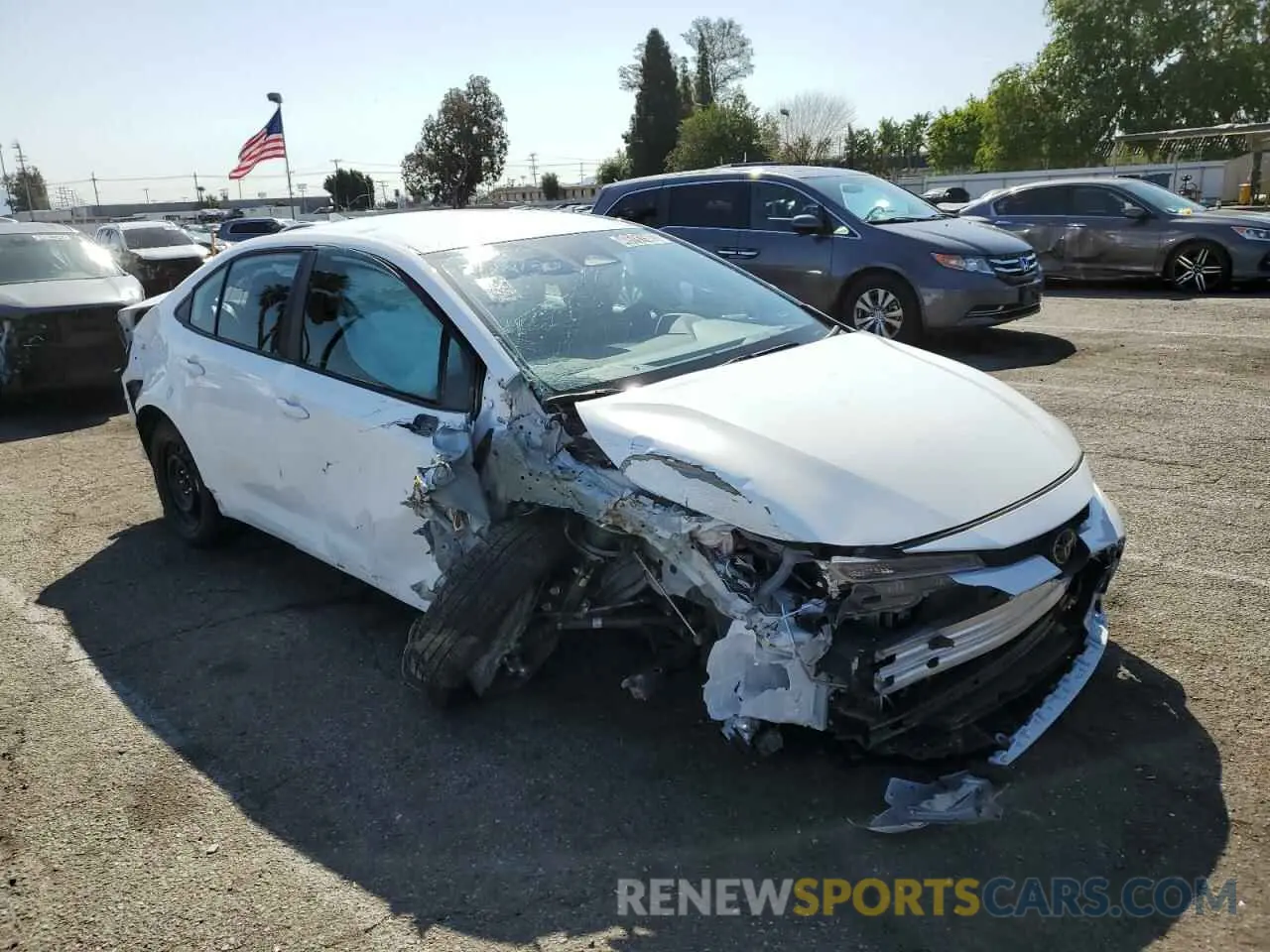 4 fotografías del automóvil dañado 5YFB4MDE4SP254944 TOYOTA COROLLA 2025