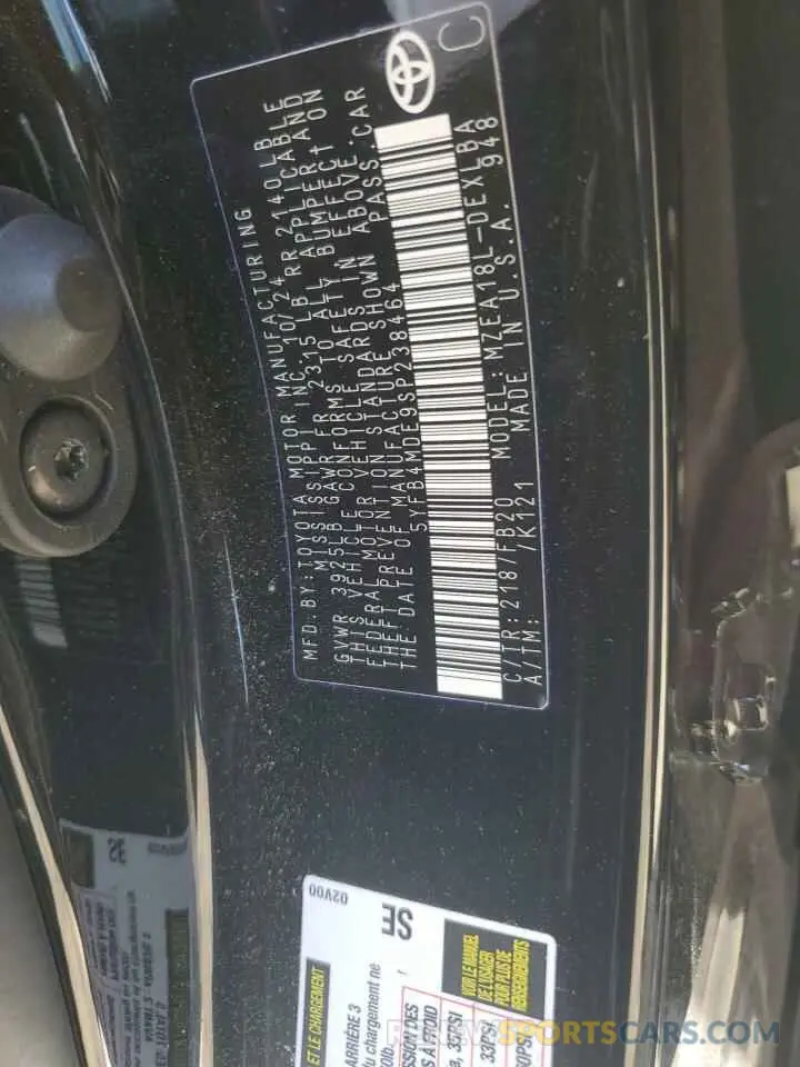 12 fotografías del automóvil dañado 5YFB4MDE9SP238464 TOYOTA COROLLA 2025