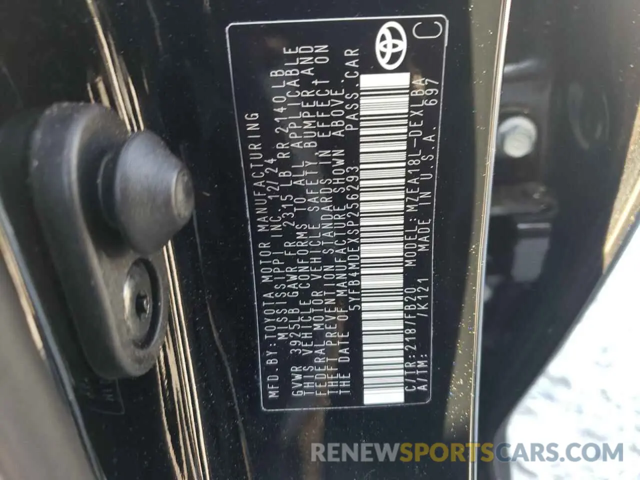 13 fotografías del automóvil dañado 5YFB4MDEXSP256293 TOYOTA COROLLA 2025