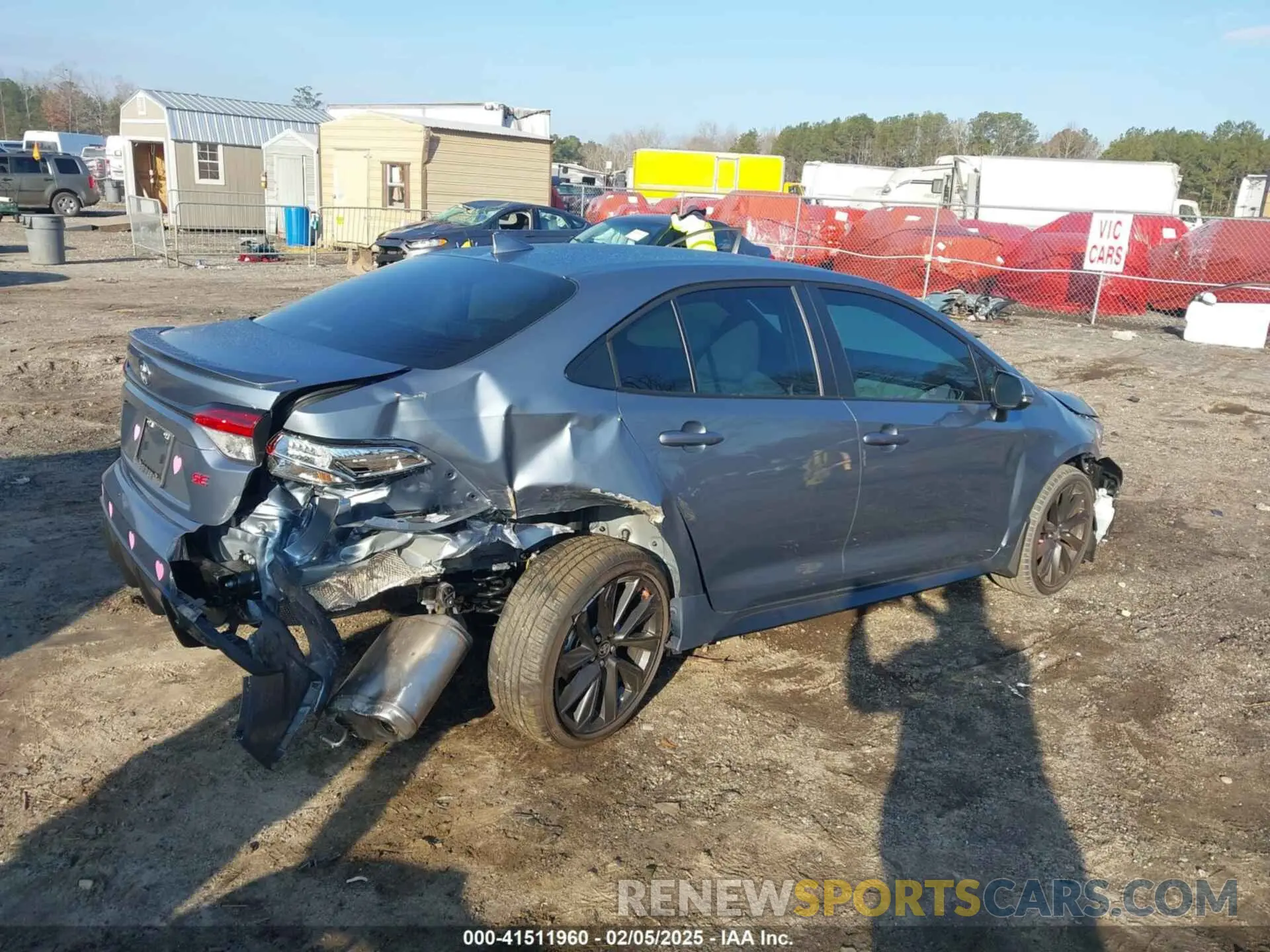 4 fotografías del automóvil dañado 5YFS4MCE8SP220829 TOYOTA COROLLA 2025