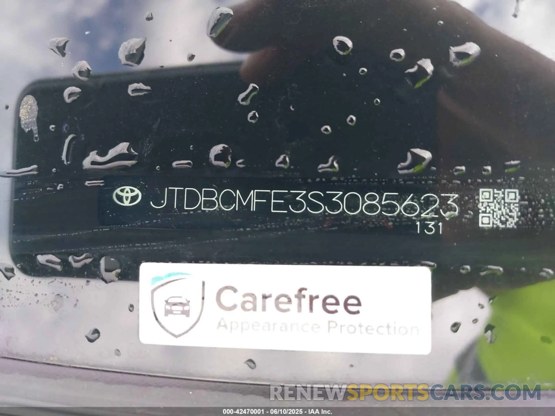 9 fotografías del automóvil dañado JTDBCMFE3S3085623 TOYOTA COROLLA 2025