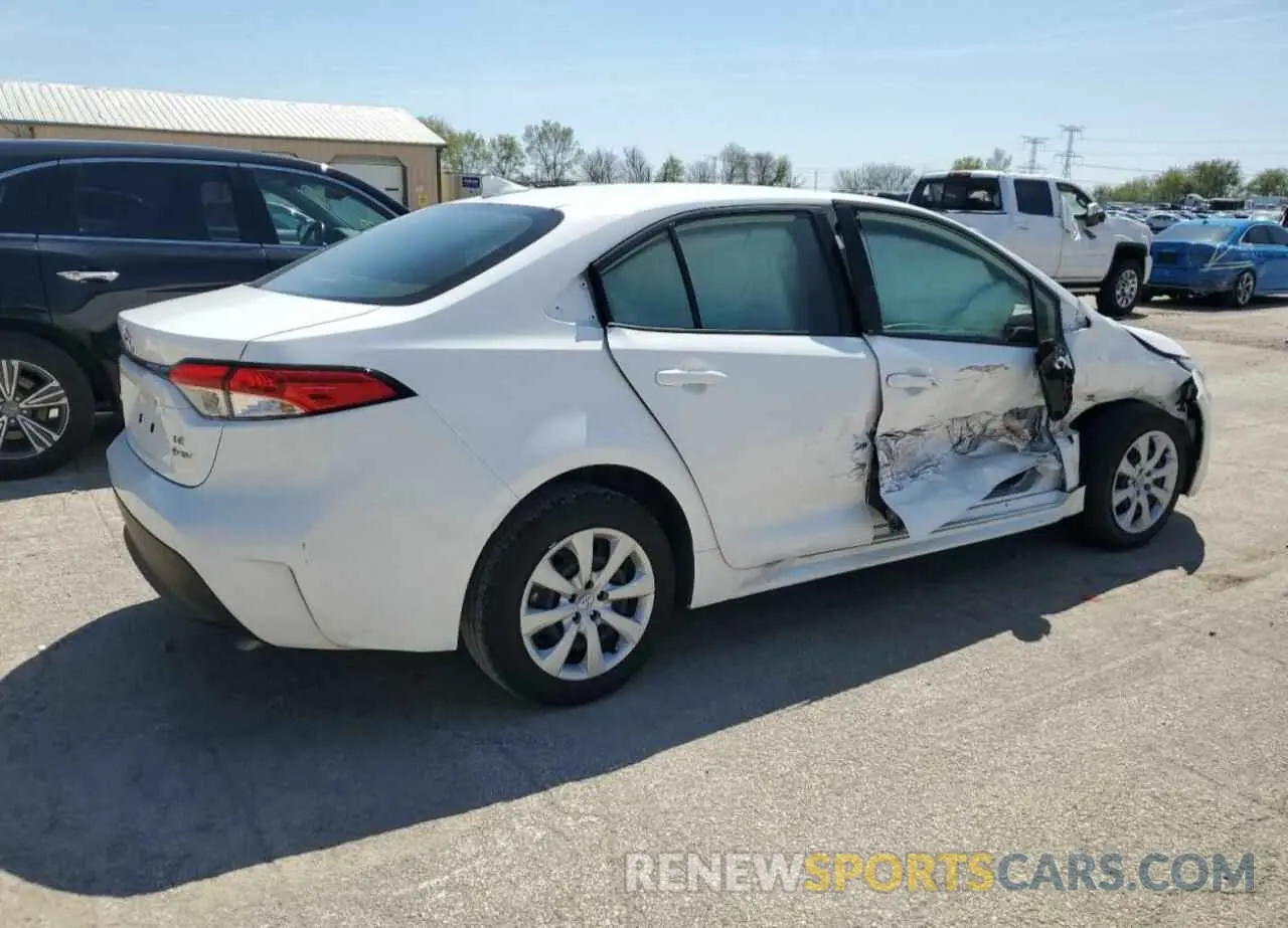 3 fotografías del automóvil dañado JTDBCMFE8SJ038471 TOYOTA COROLLA 2025