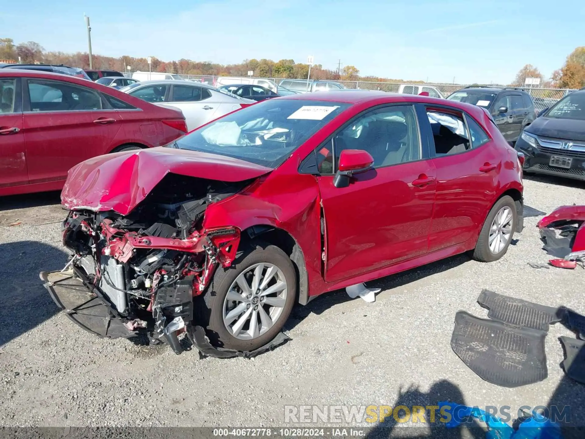 2 fotografías del automóvil dañado JTND4MBEXS3234262 TOYOTA COROLLA 2025