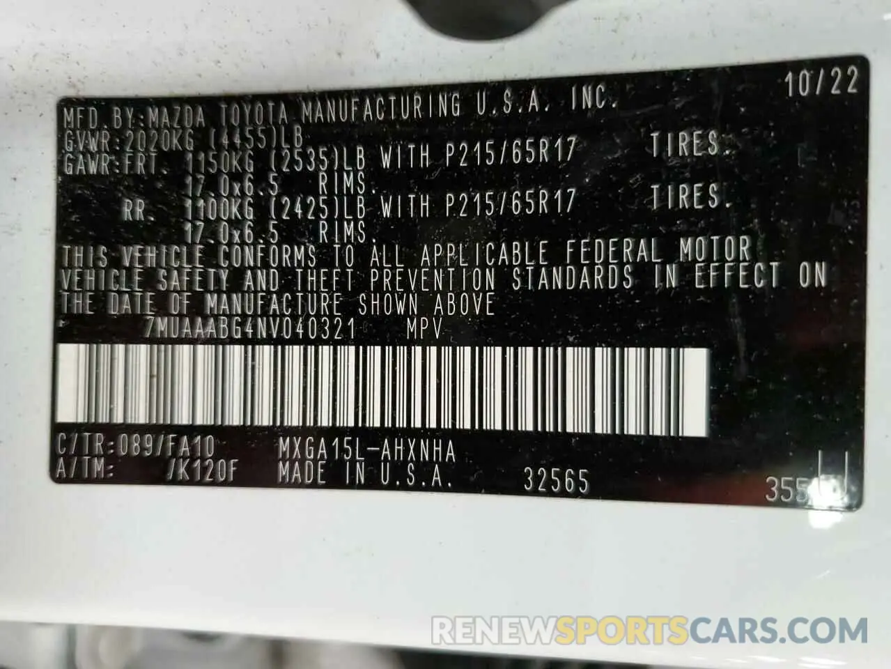 13 fotografías del automóvil dañado 7MUAAABG4NV040321 TOYOTA COROLLA CR 2022